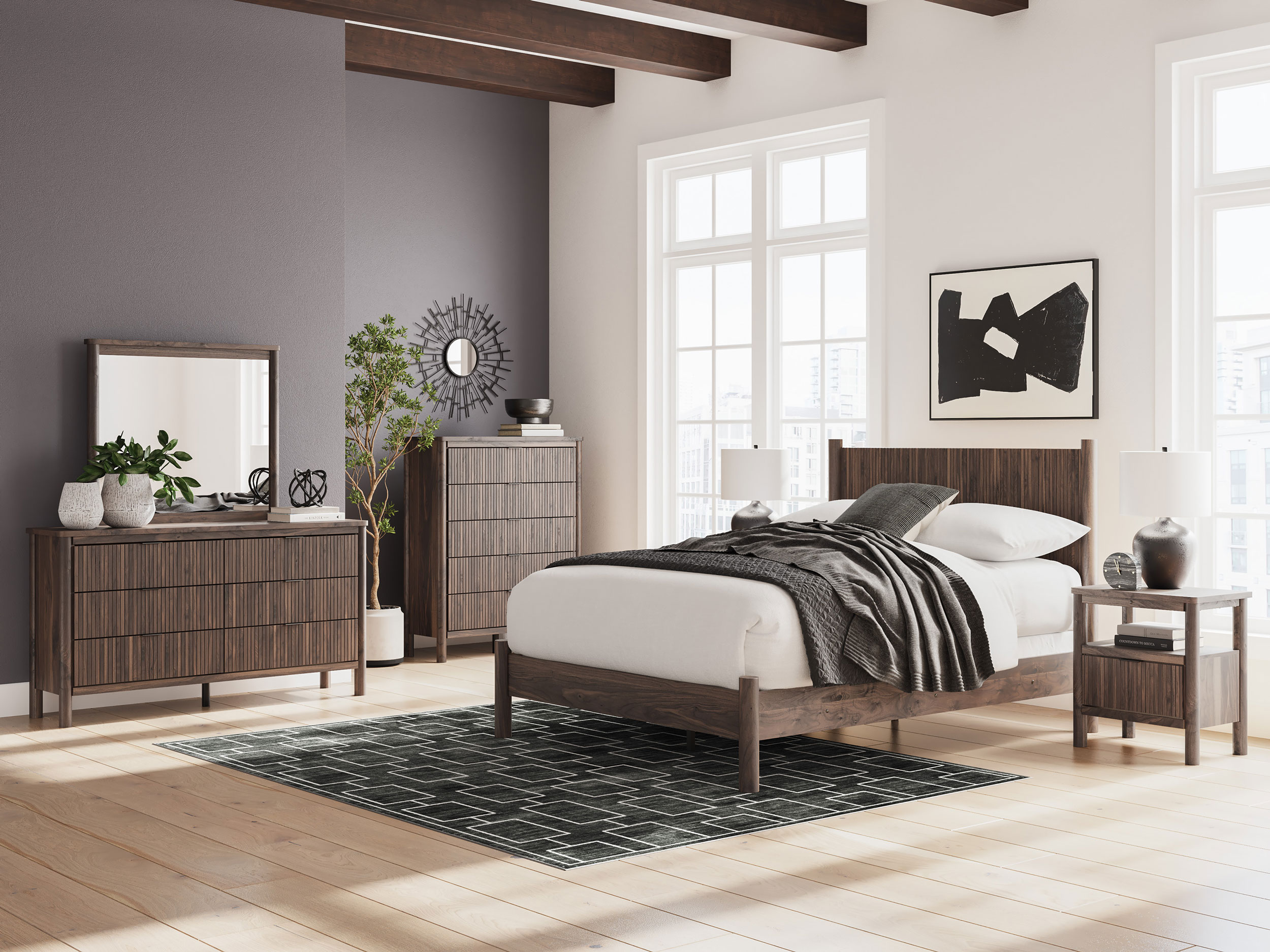 Pamytta MDF Panel Bed, Queen Size