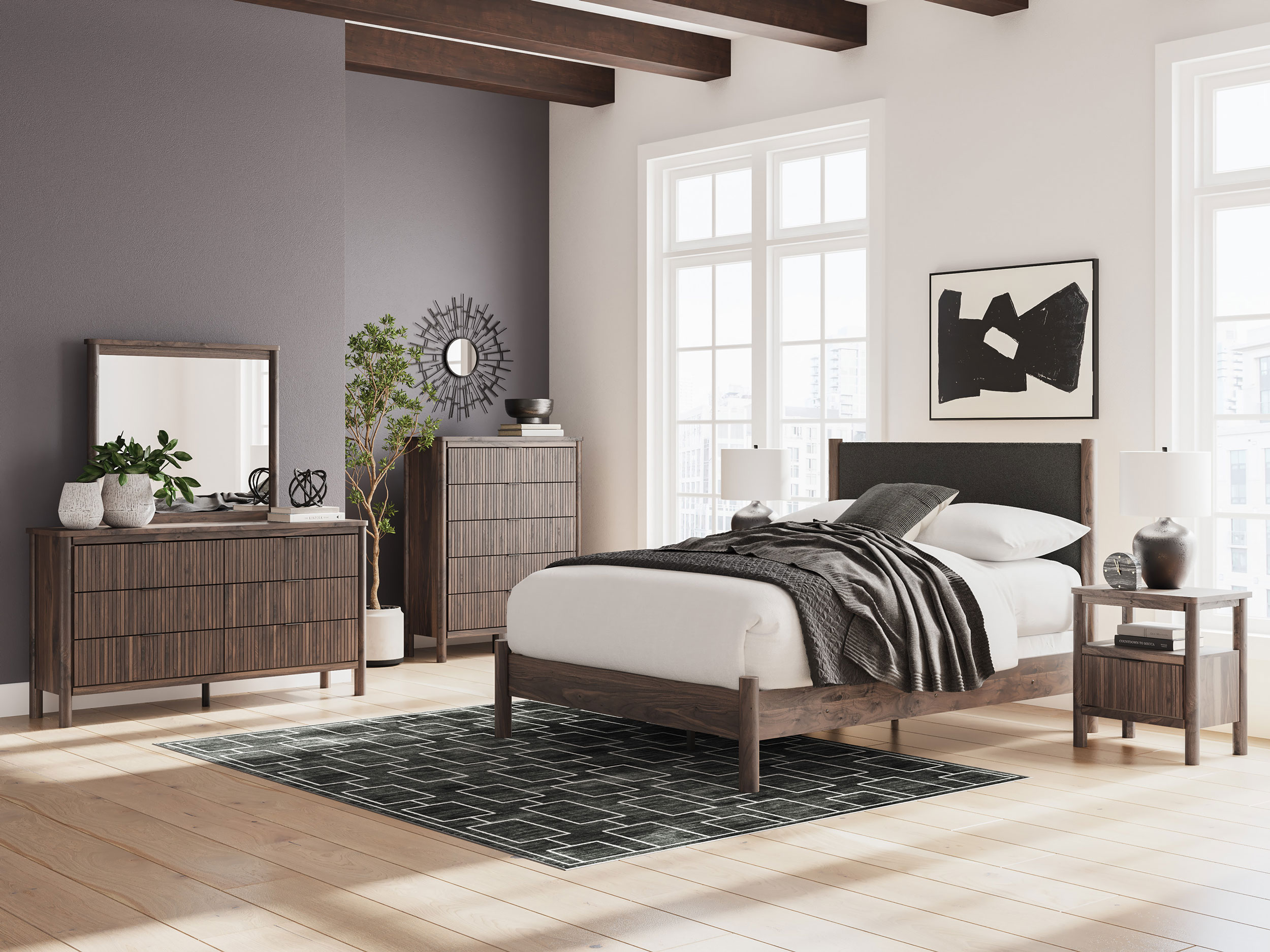 Pamytta Polyester/MDF Panel Bedroom Set
