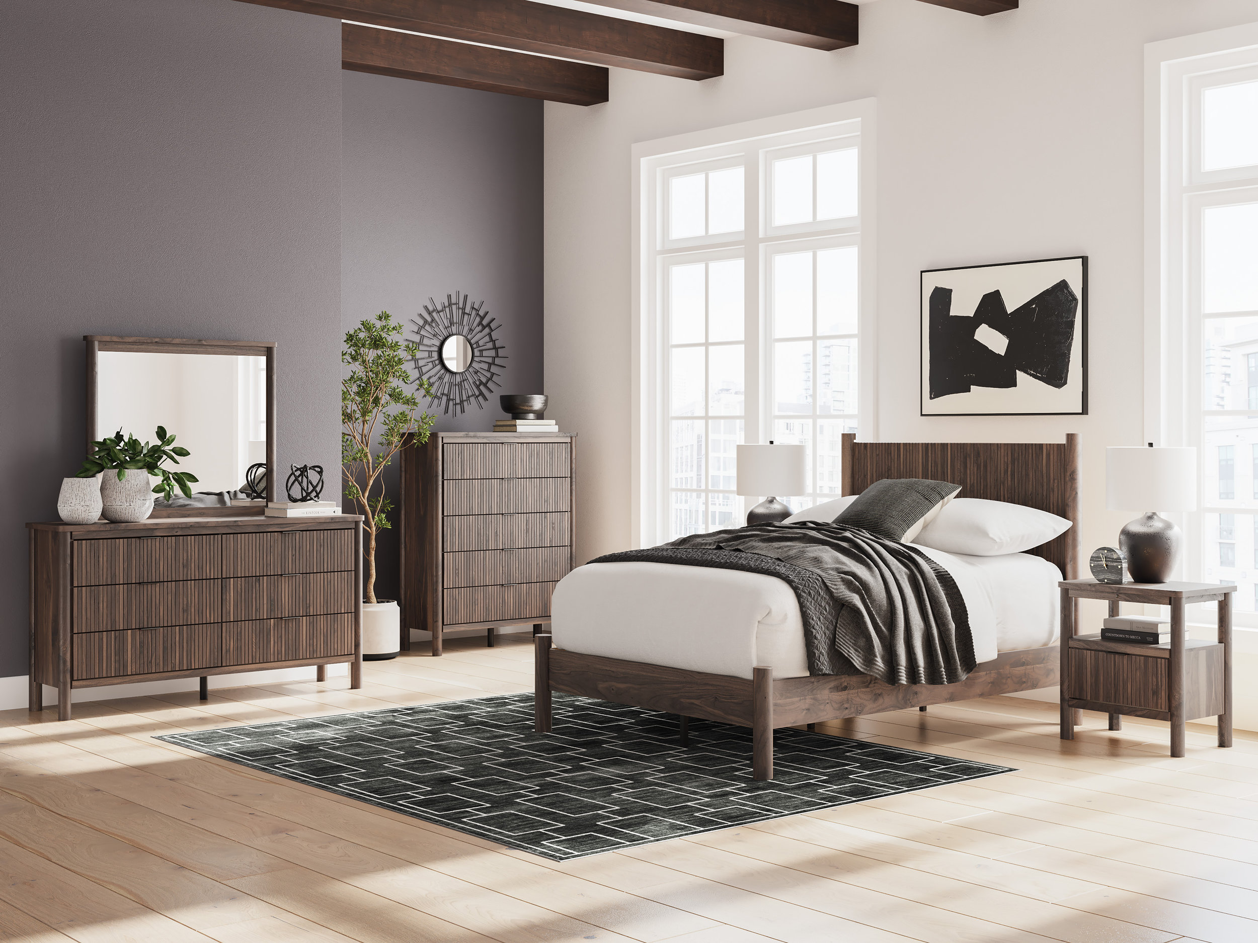 Pamytta MDF Panel Platform Bed, Full Size
