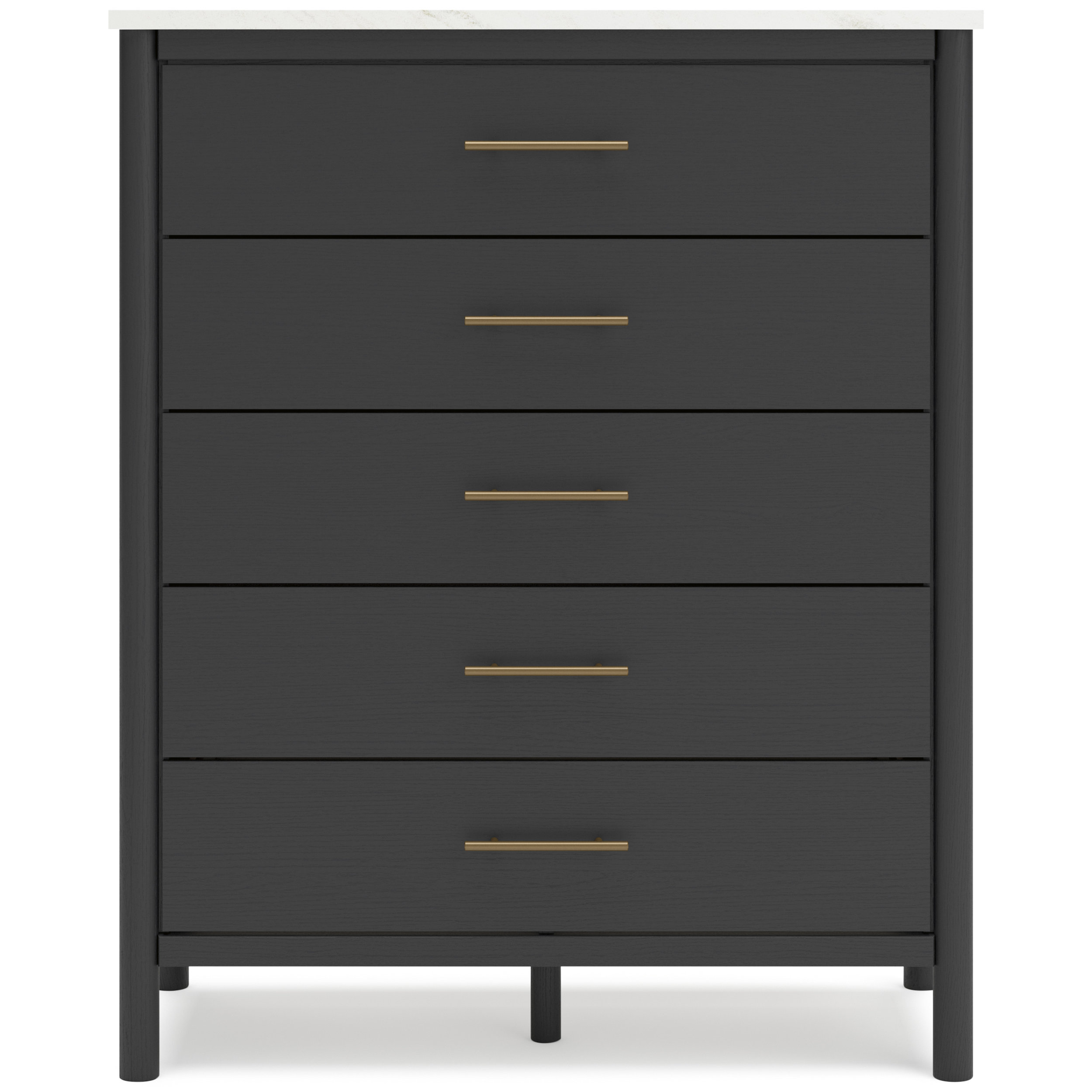 Cadmori MDF/Wood Veneer Wide Chest w/5 Drawers
