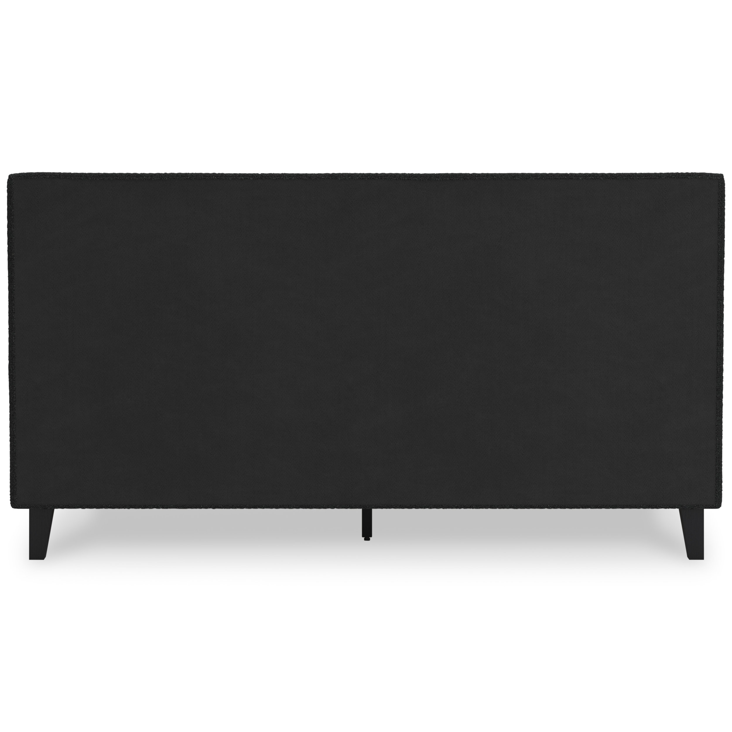 Cadmori Wood/Fabric Upholstered Panel Bed w/Roll Slats, King Size