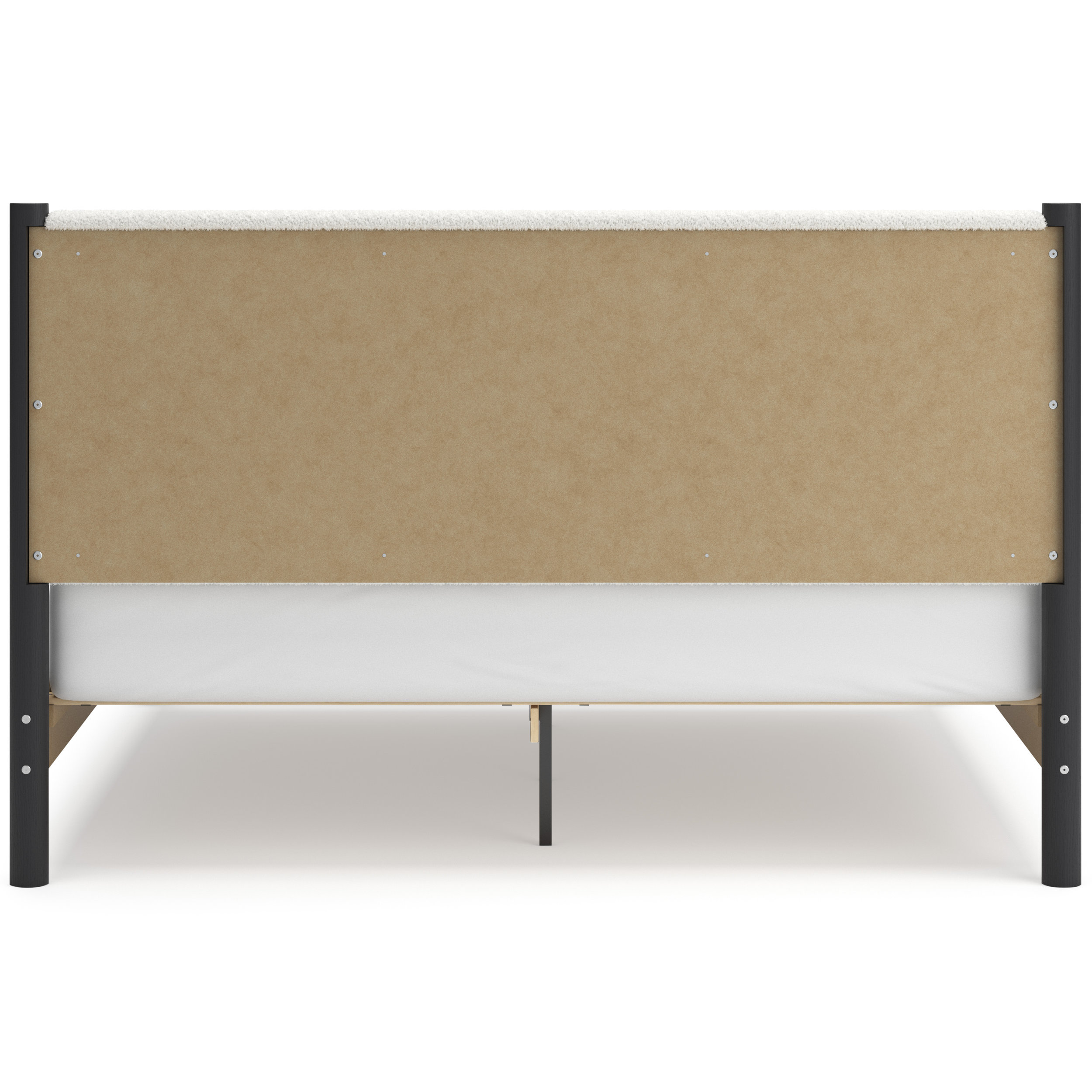 Cadmori Wood/Fabric Upholstered Panel Bed, King Size