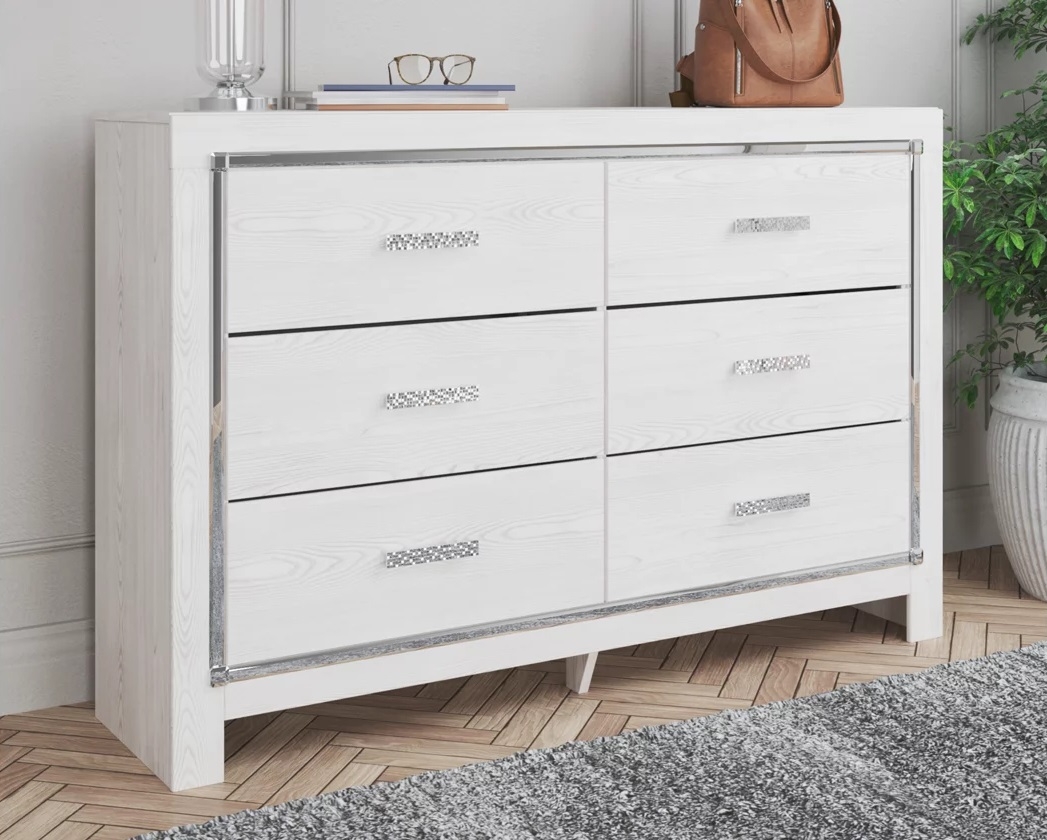 Altyra Wood Double Dresser w/6 Drawers