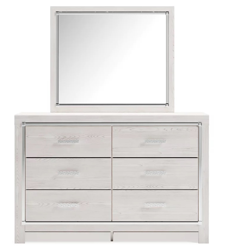 Altyra Wood Double Dresser w/6 Drawers