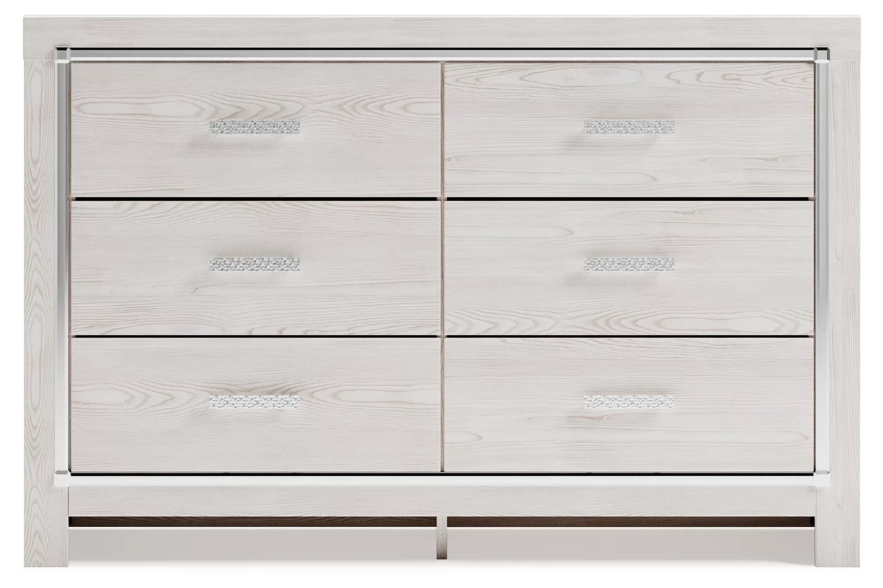 Altyra Wood Double Dresser w/6 Drawers