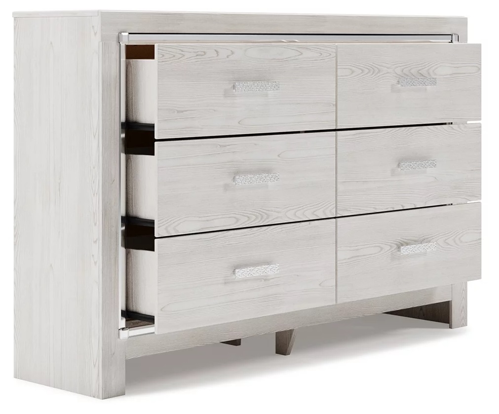 Altyra Wood Double Dresser w/6 Drawers