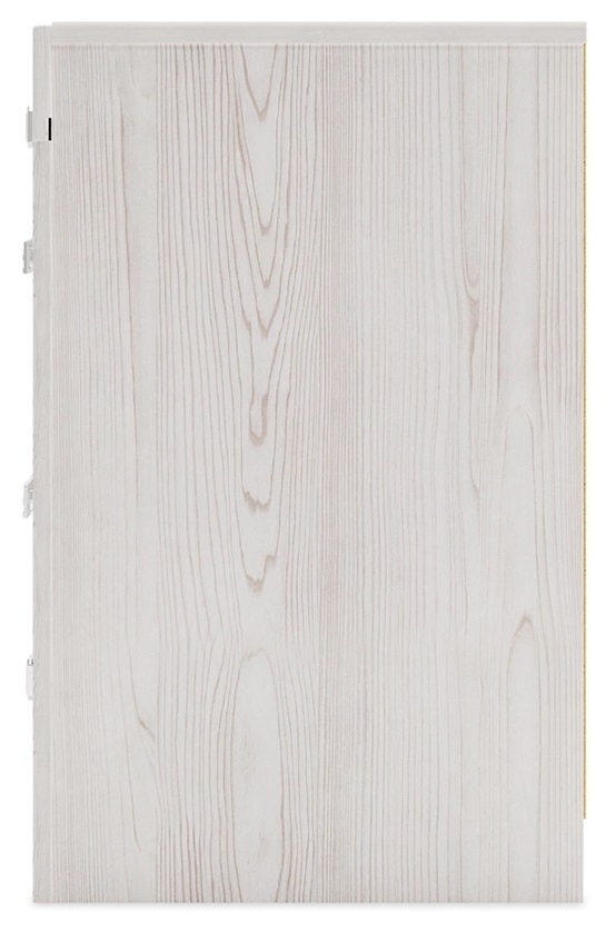 Altyra Wood Panel Bookcase Bedroom Set w/LED Lighting, Queen Size