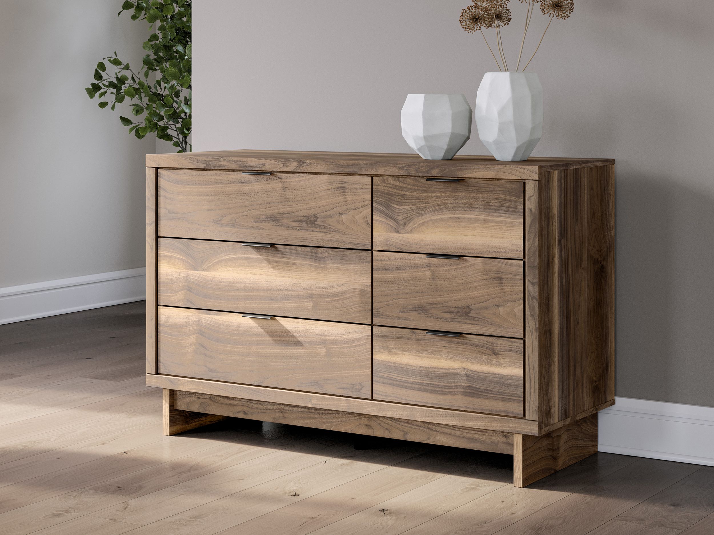Chirason Wood Dresser w/6 Drawers
