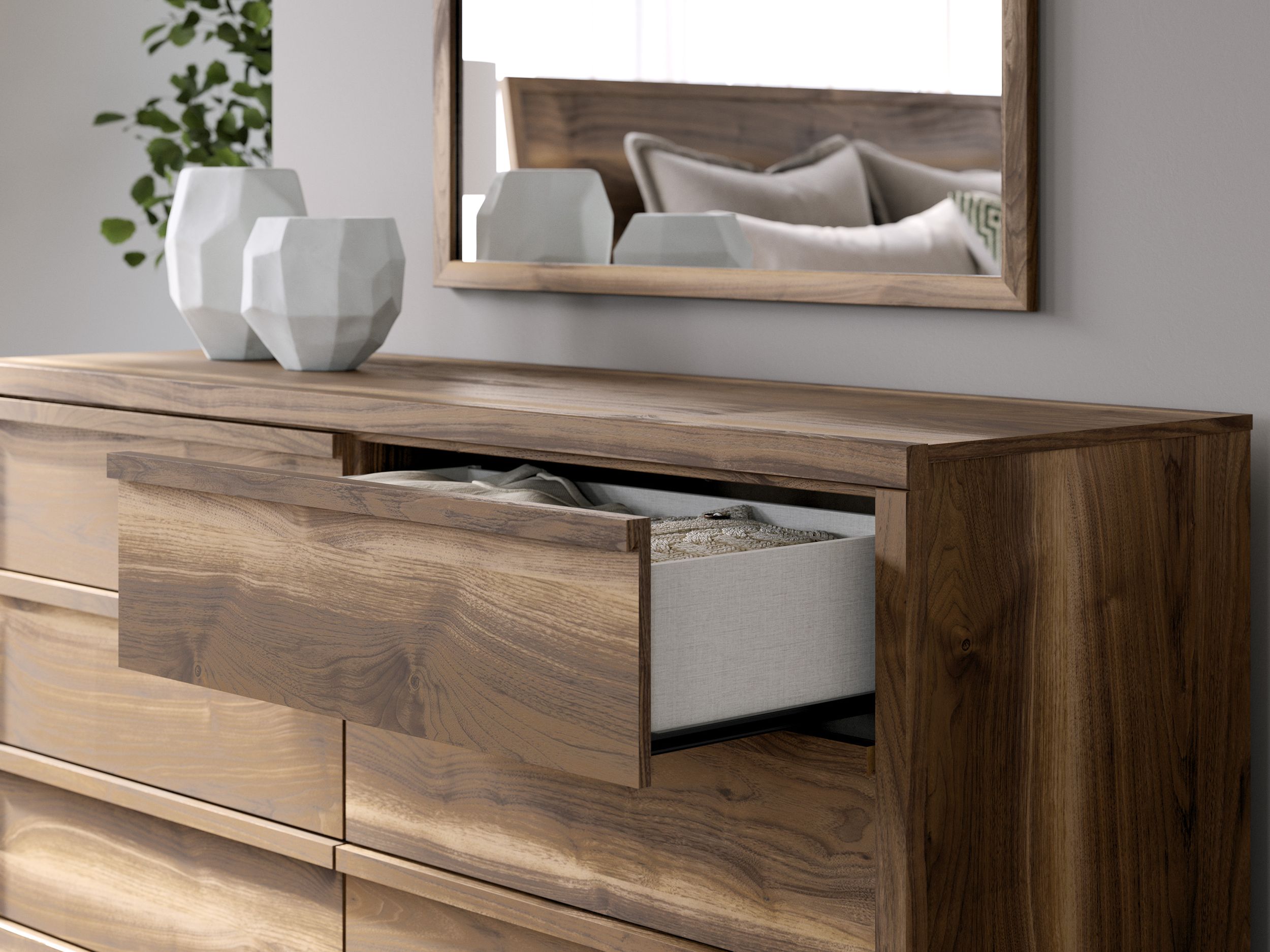 Chirason Wood Panel Bedroom Set