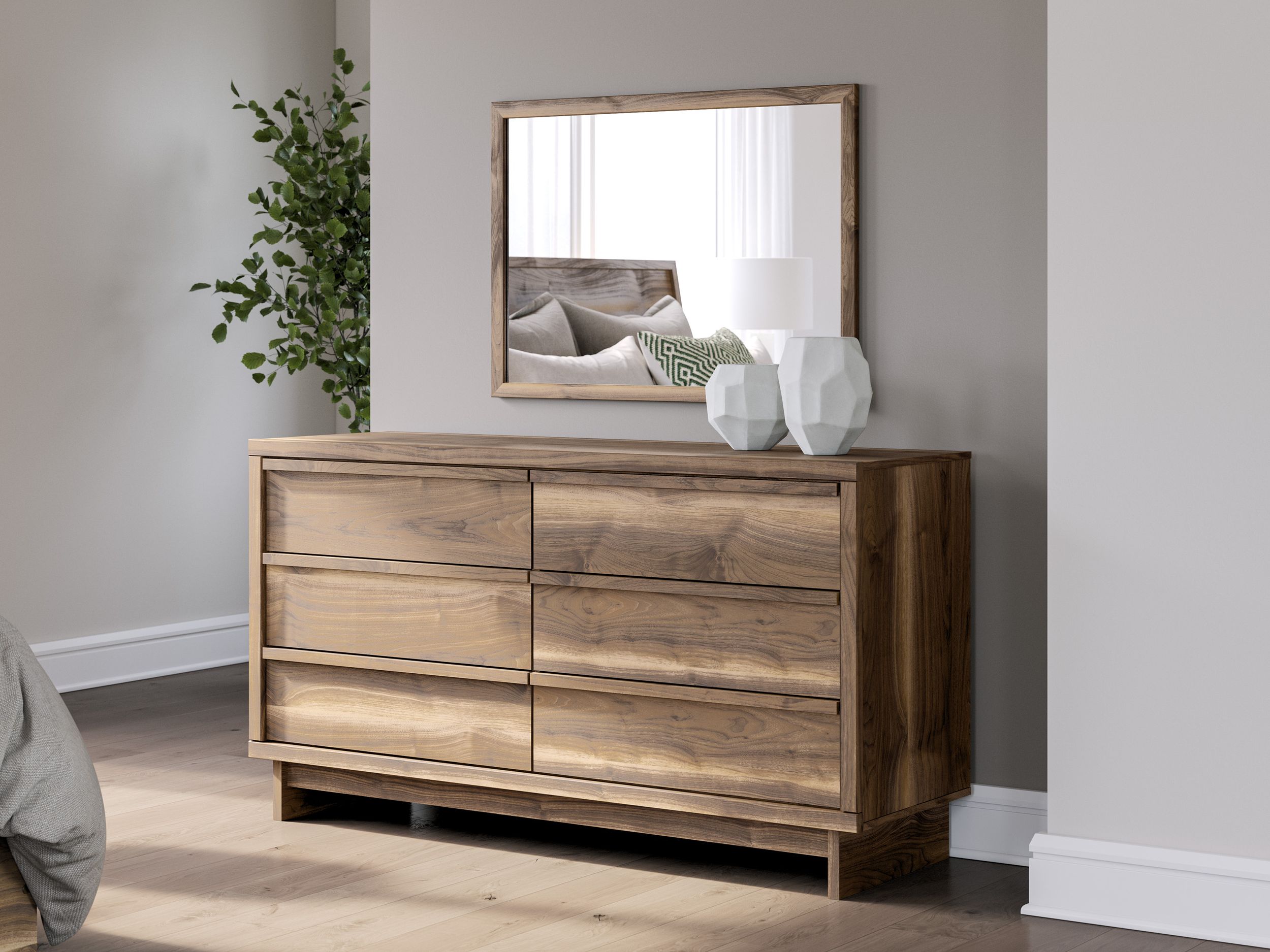 Chirason Wood Panel Bedroom Set