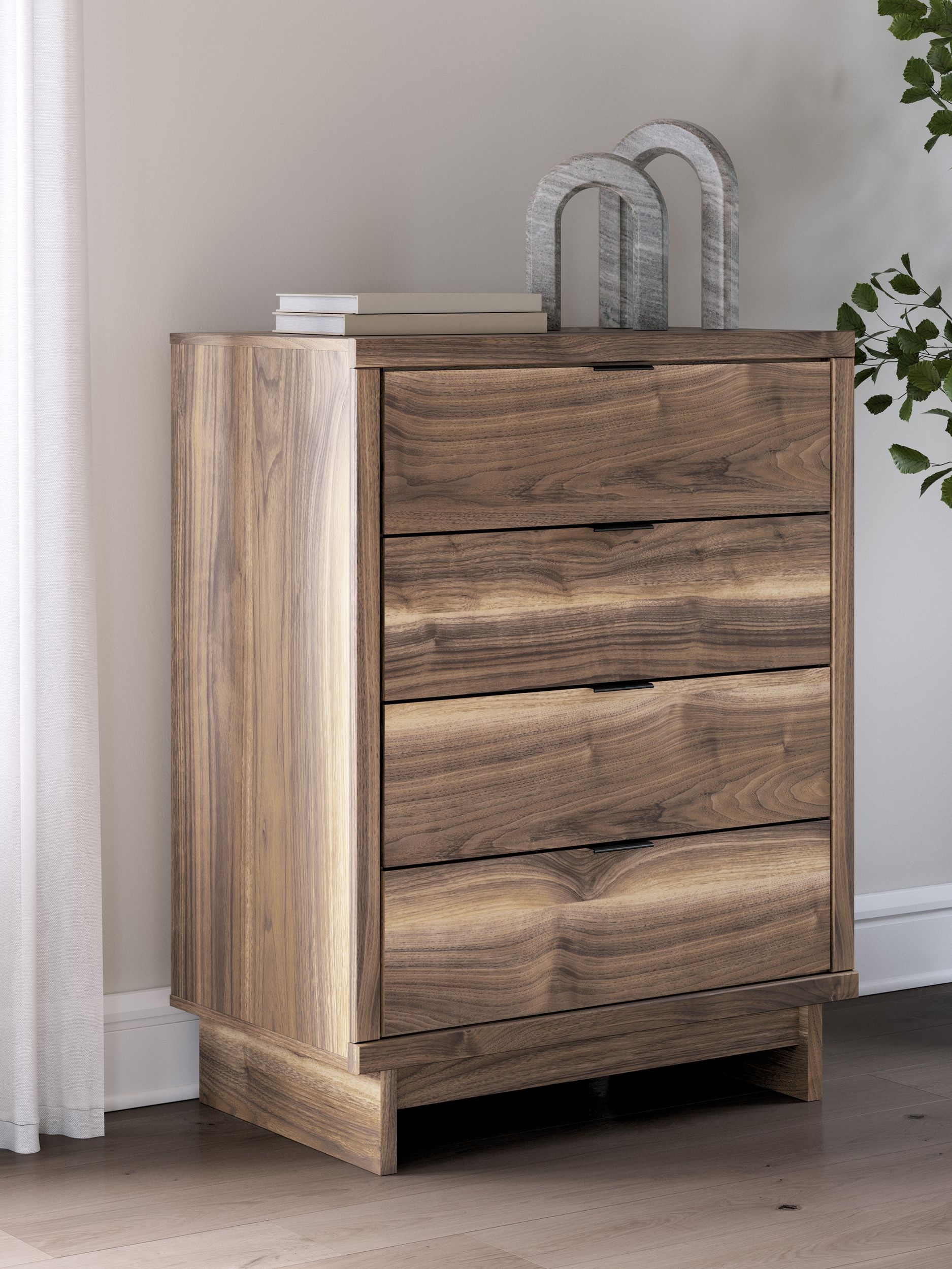 Signature Design by Ashley Darcalli Modern 6-Drawer Dresser - Mid-Century Style Storage Chest 