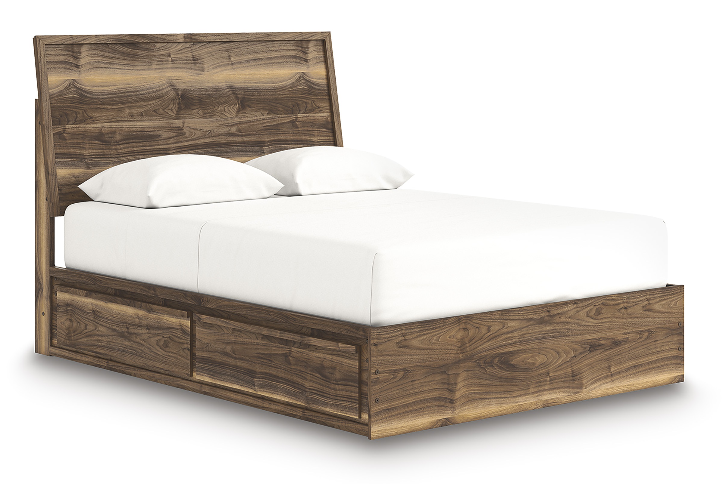 Chirason Wood Panel Storage Bed, Queen Size