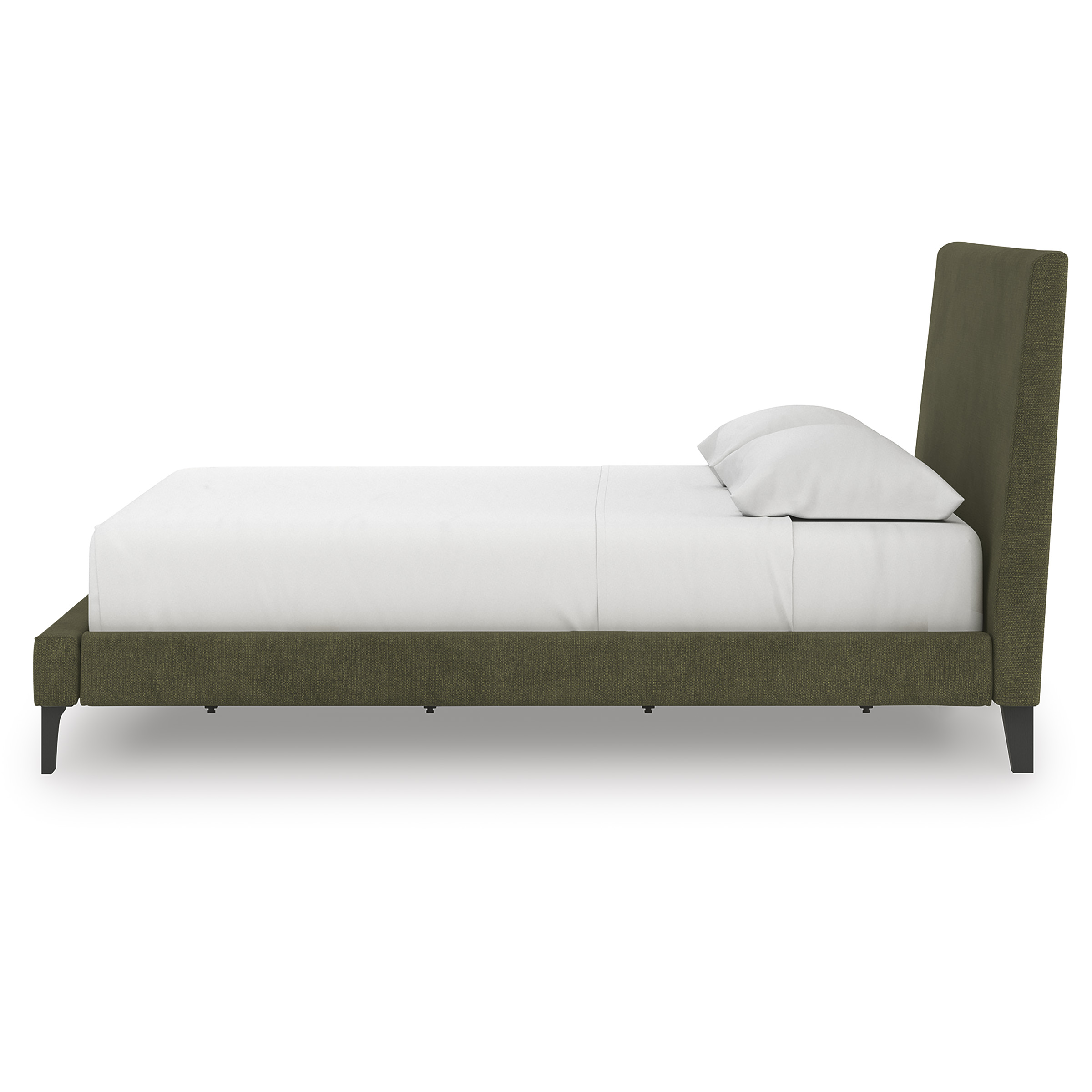 Chirason Upholstered Panel Bed w/Roll Slats, King Size