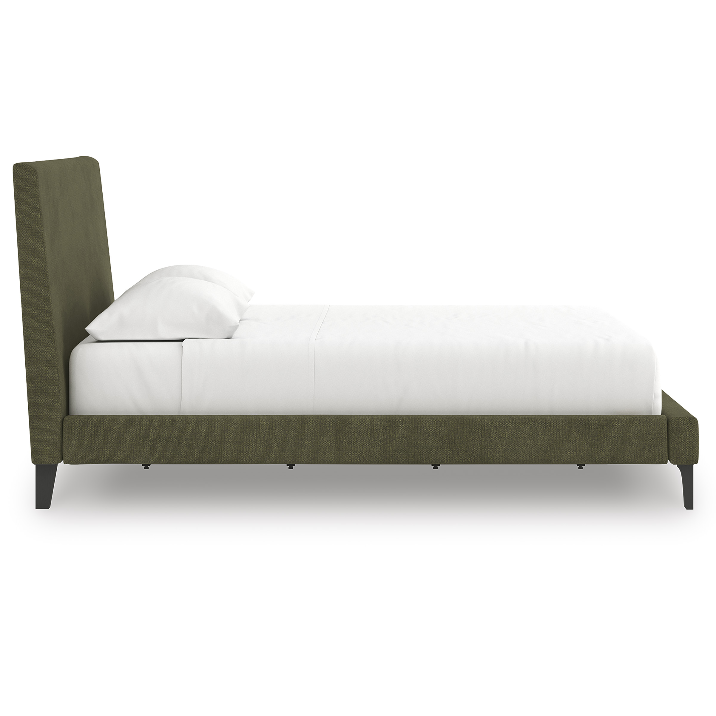 Chirason Upholstered Panel Bed w/Roll Slats, King Size