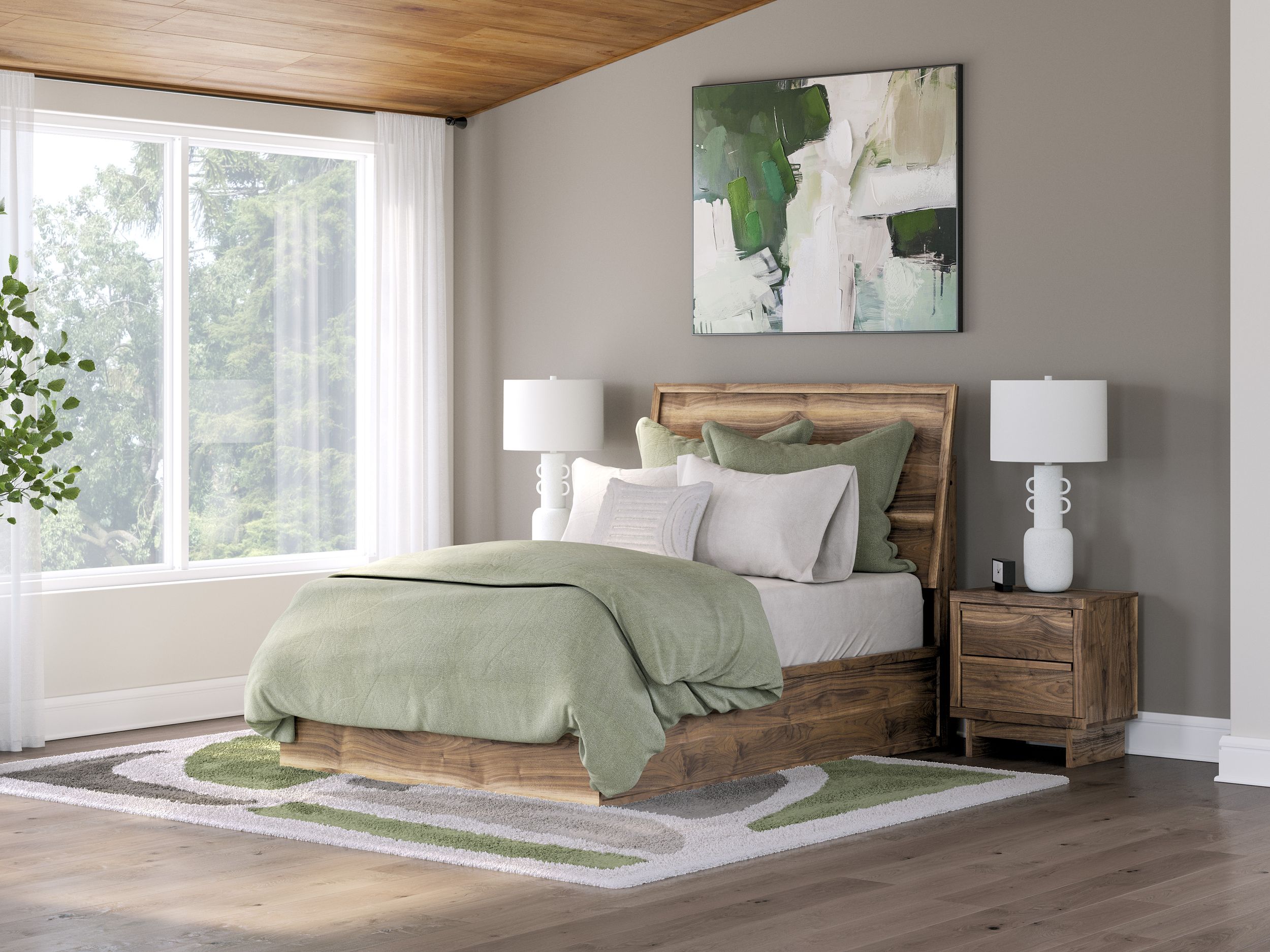 Chirason Wood Panel Bed, Full Size