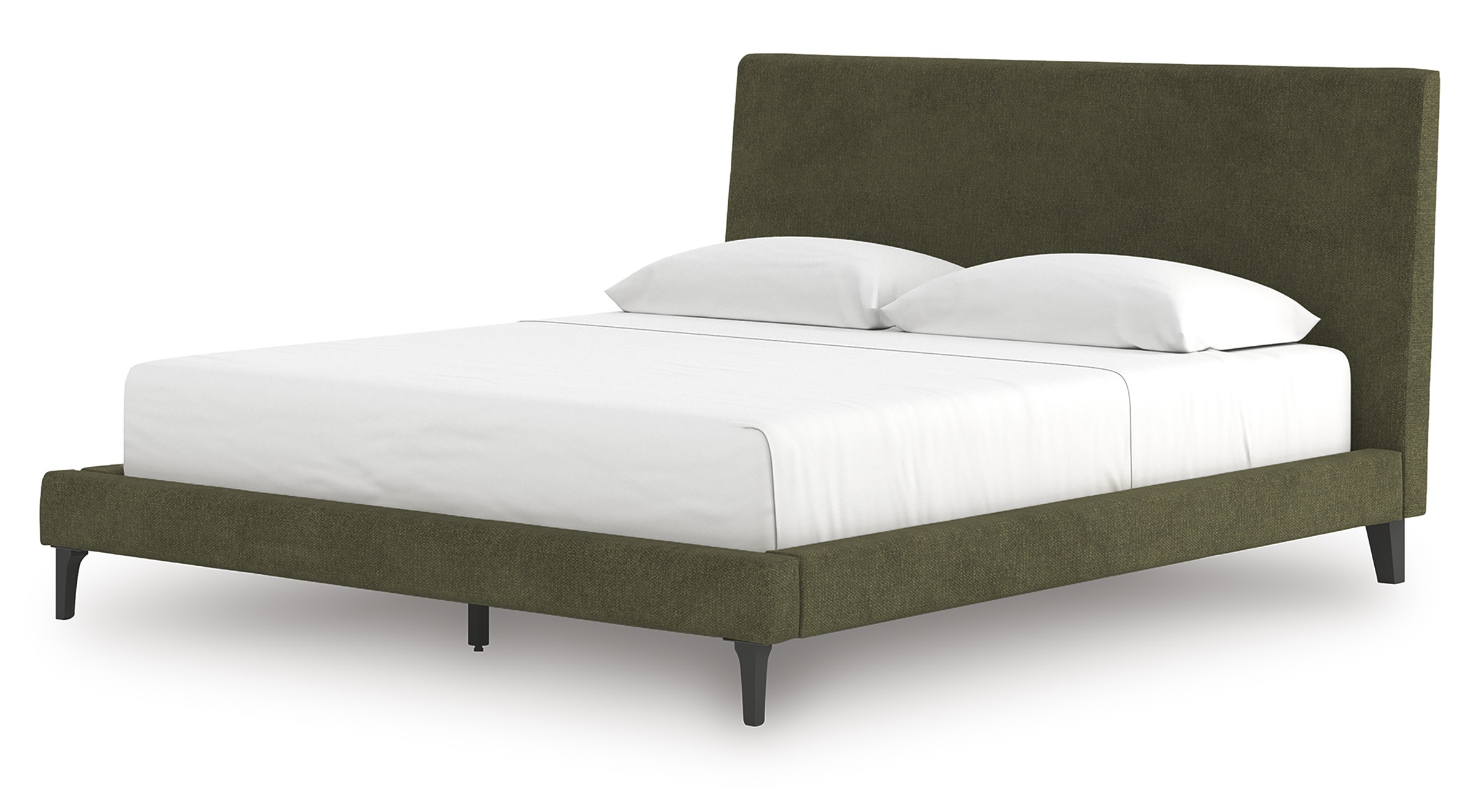 Chirason Upholstered Panel Bed w/Roll Slats, California King Size