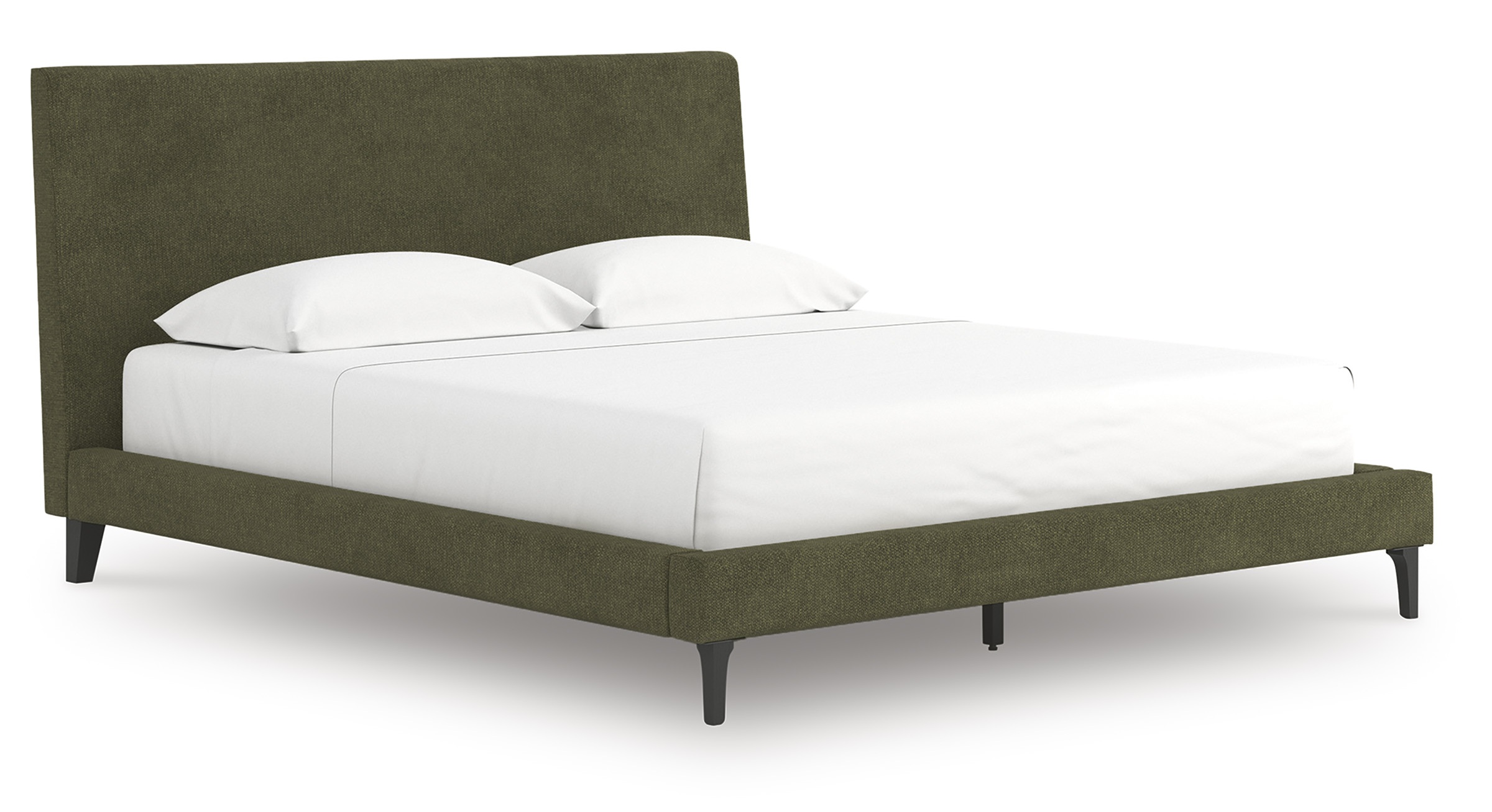 Chirason Upholstered Panel Bed w/Roll Slats, California King Size