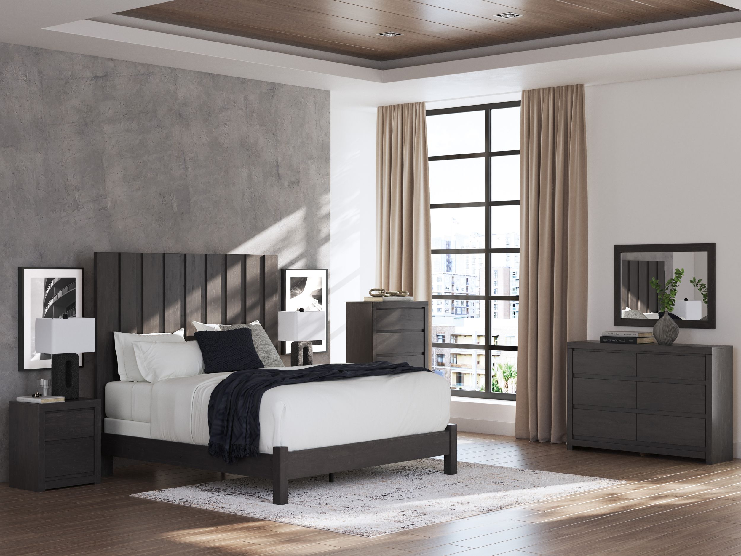 Fraluna MDF/Plywood Panel Bedroom Set