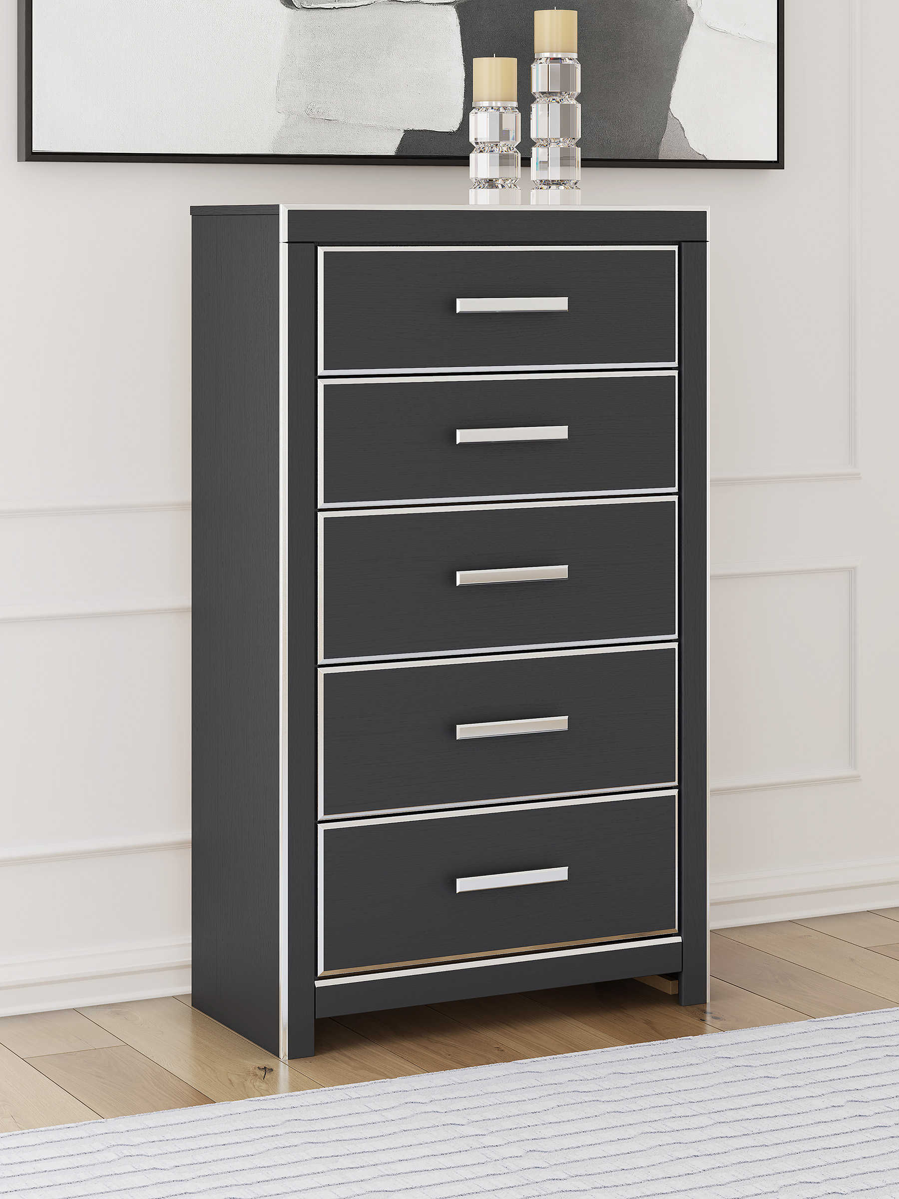 Zuraleus Wood/Polyester Storage Panel Bedroom Set