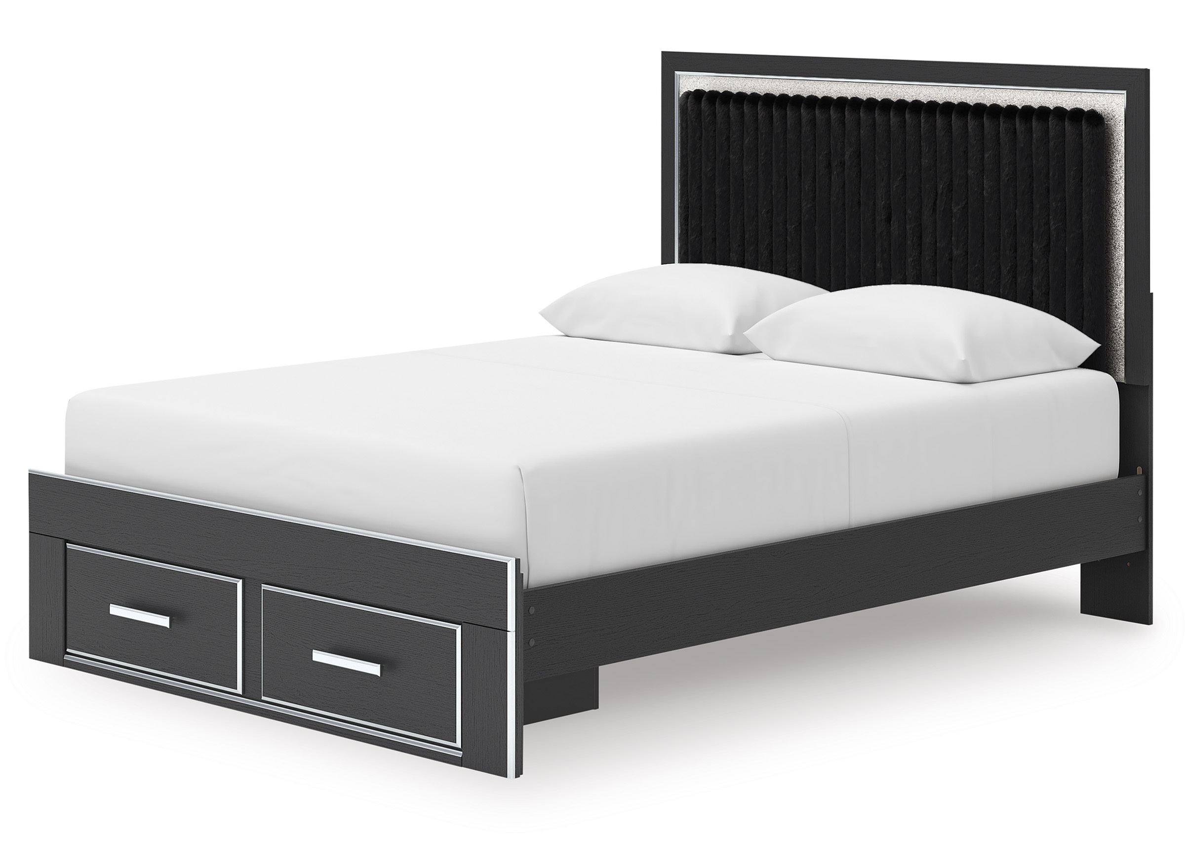 Zuraleus Wood/Polyester Storage Panel Bedroom Set