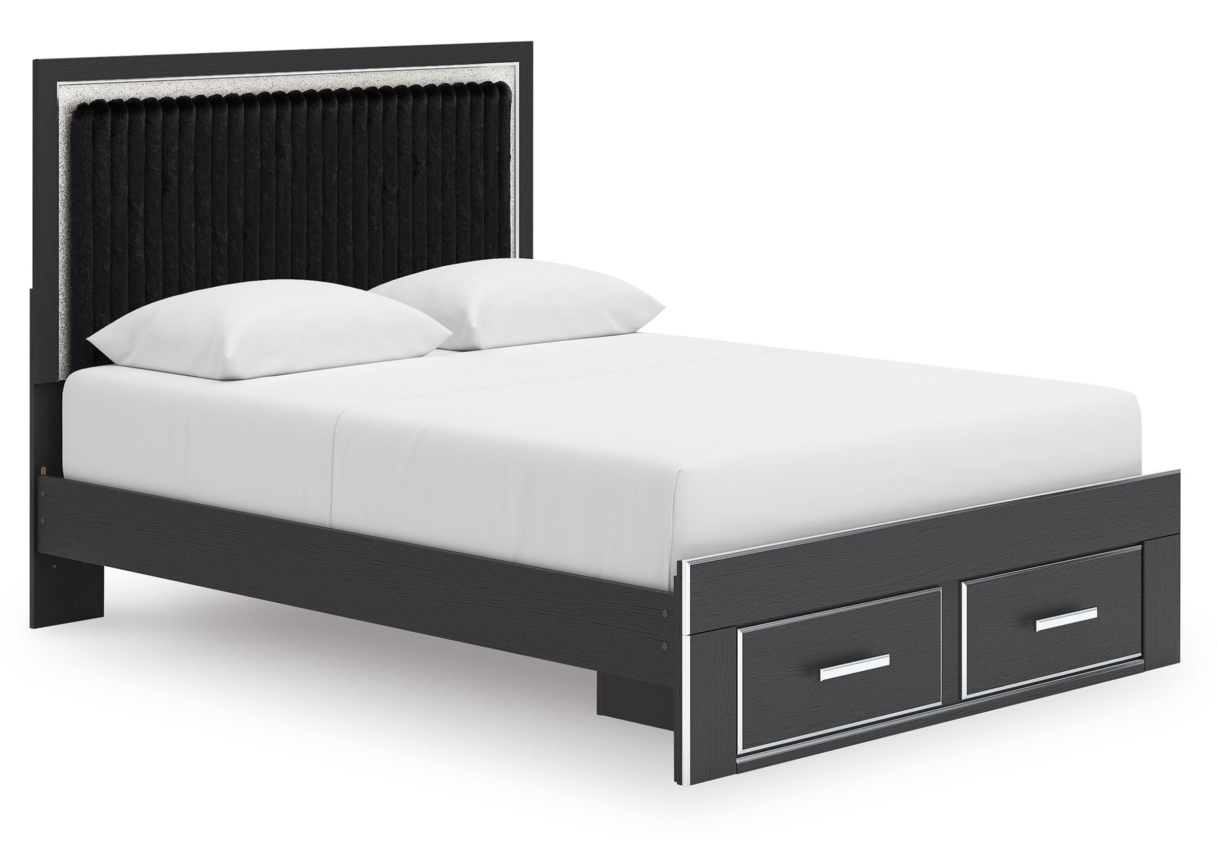 Zuraleus Wood/Polyester Storage Panel Bed