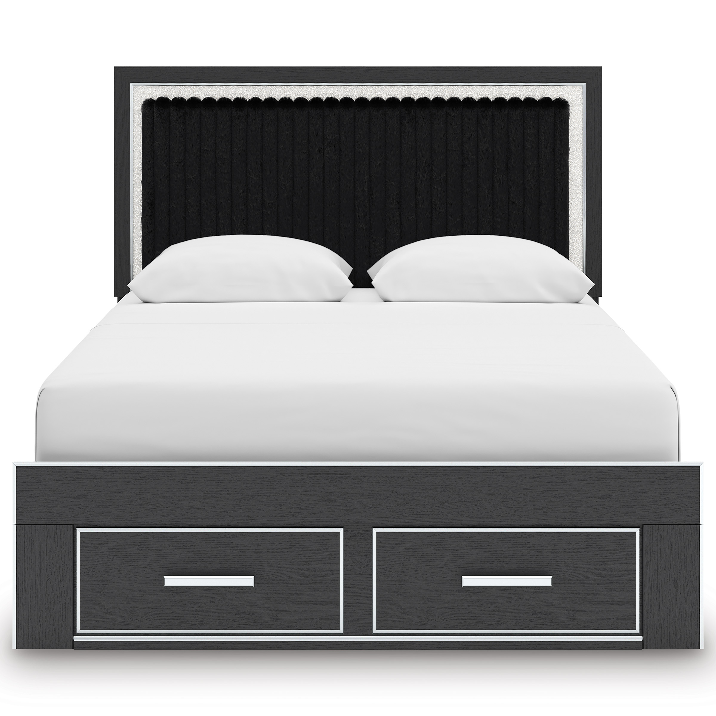 Zuraleus Wood/Polyester Storage Panel Bed