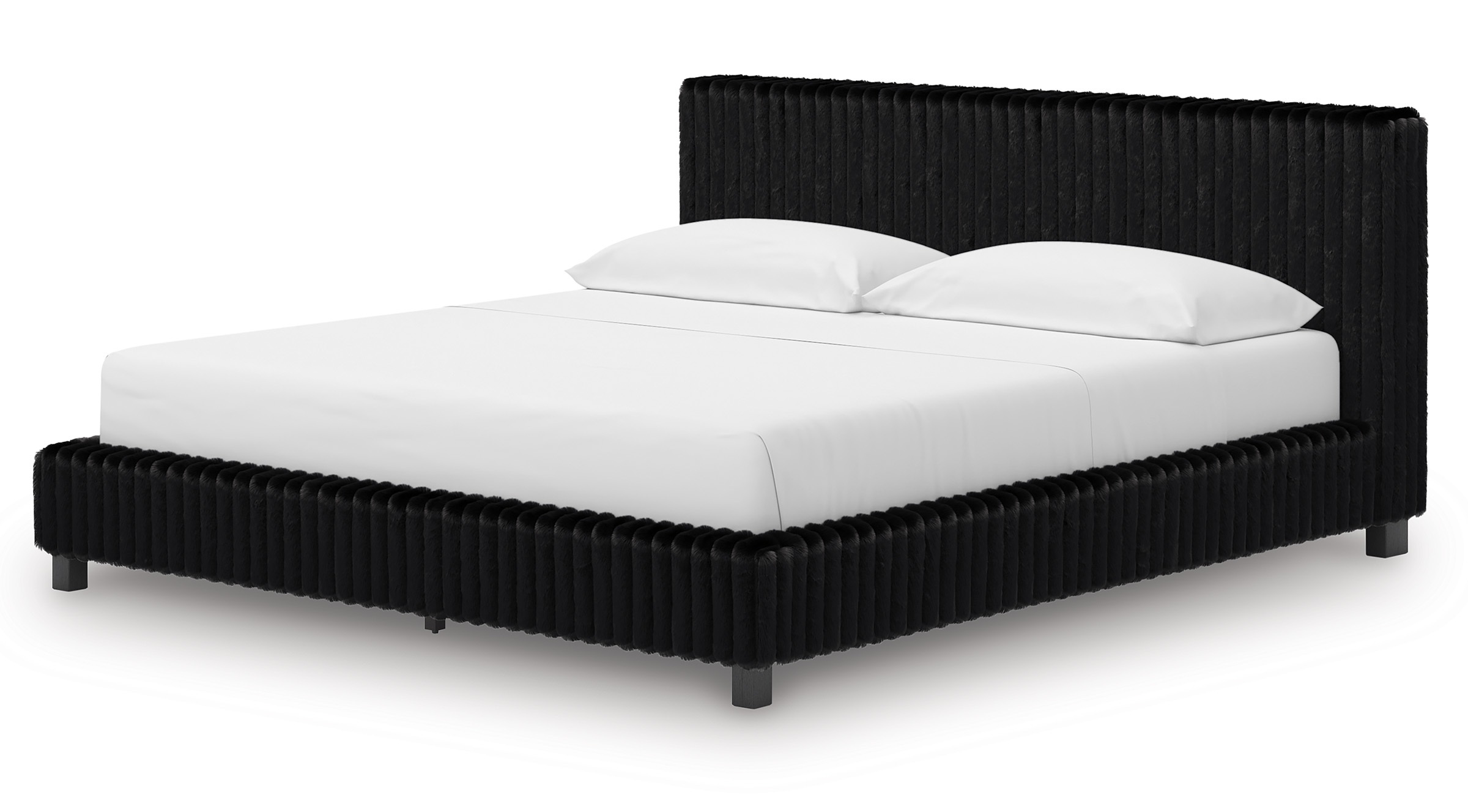Zuraleus Polyester Upholstered Platform Bed, King Size