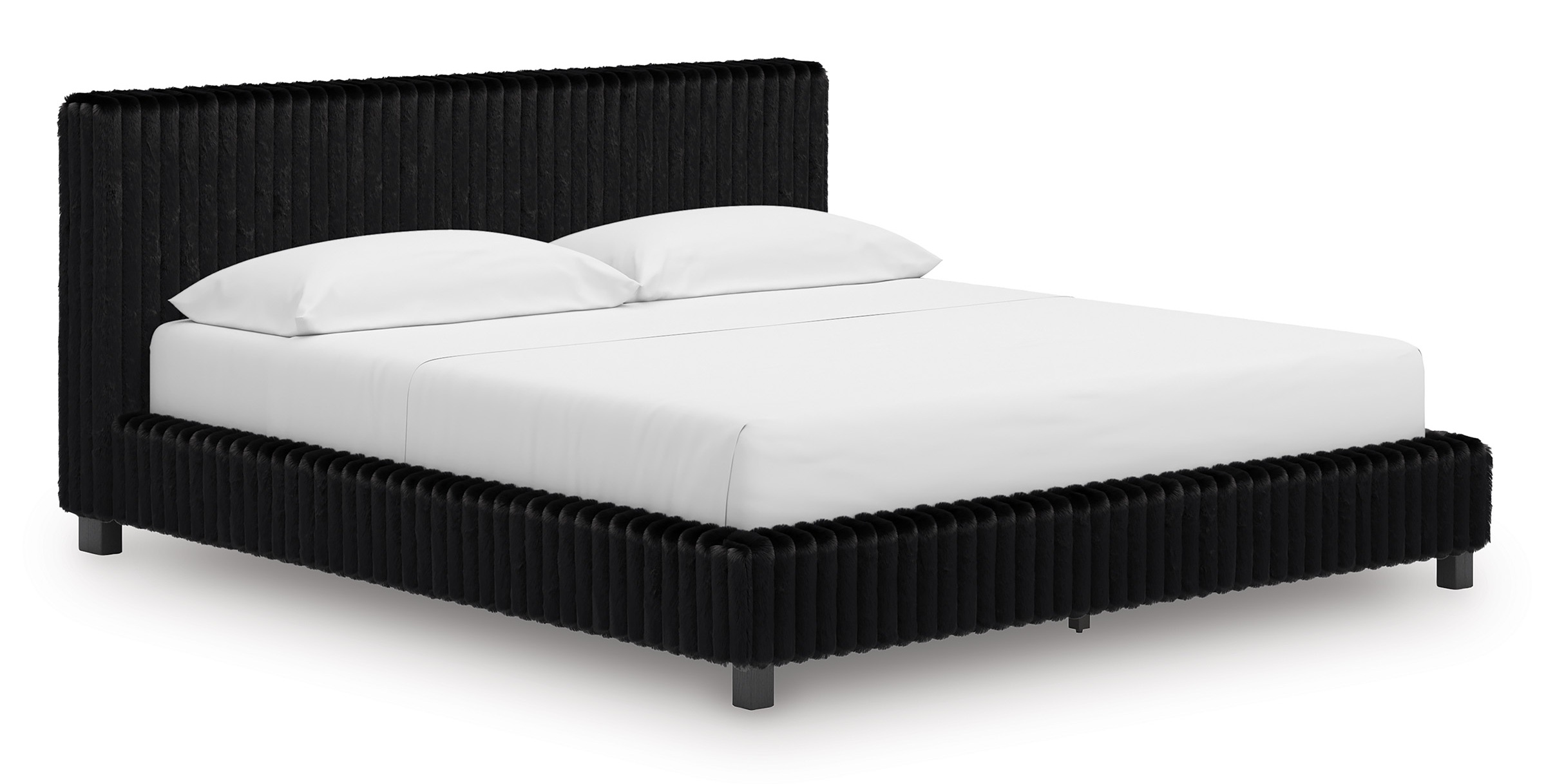 Zuraleus Polyester Upholstered Platform Bed, King Size