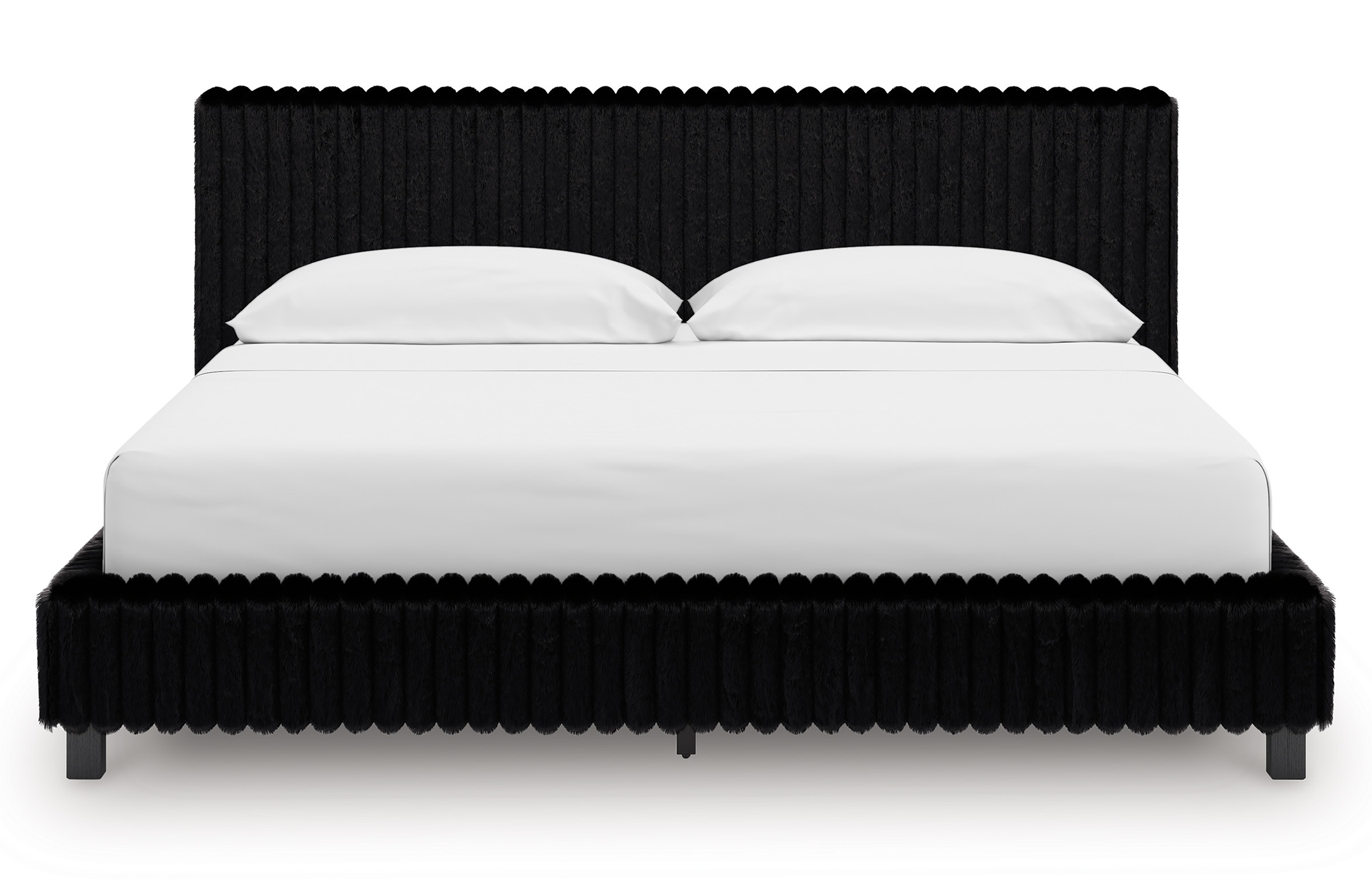 Zuraleus Polyester Upholstered Platform Bed, King Size