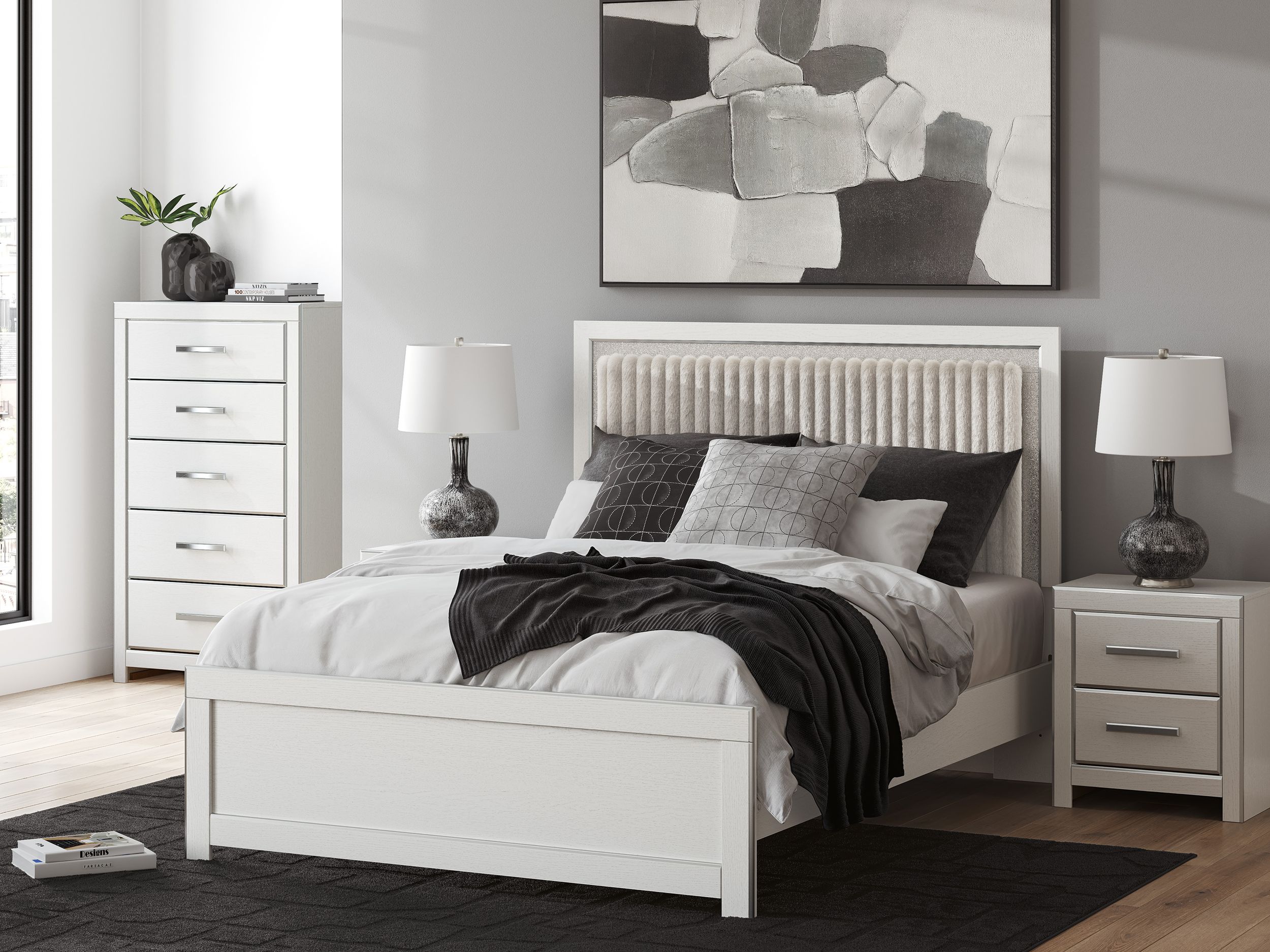 Zuraleus Wood/Polyester Panel Bedroom Set