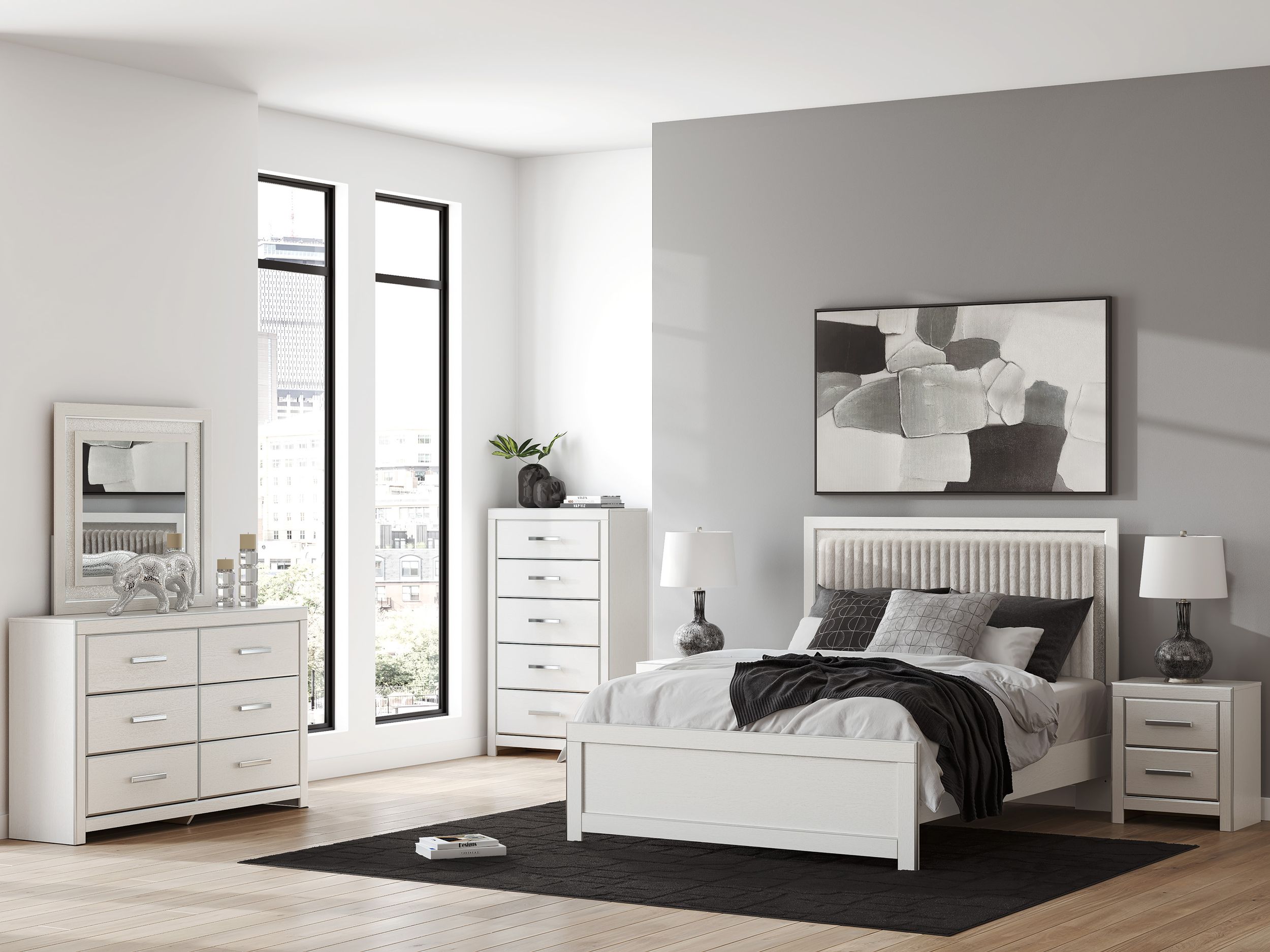 Zuraleus Wood/Polyester Panel Bedroom Set
