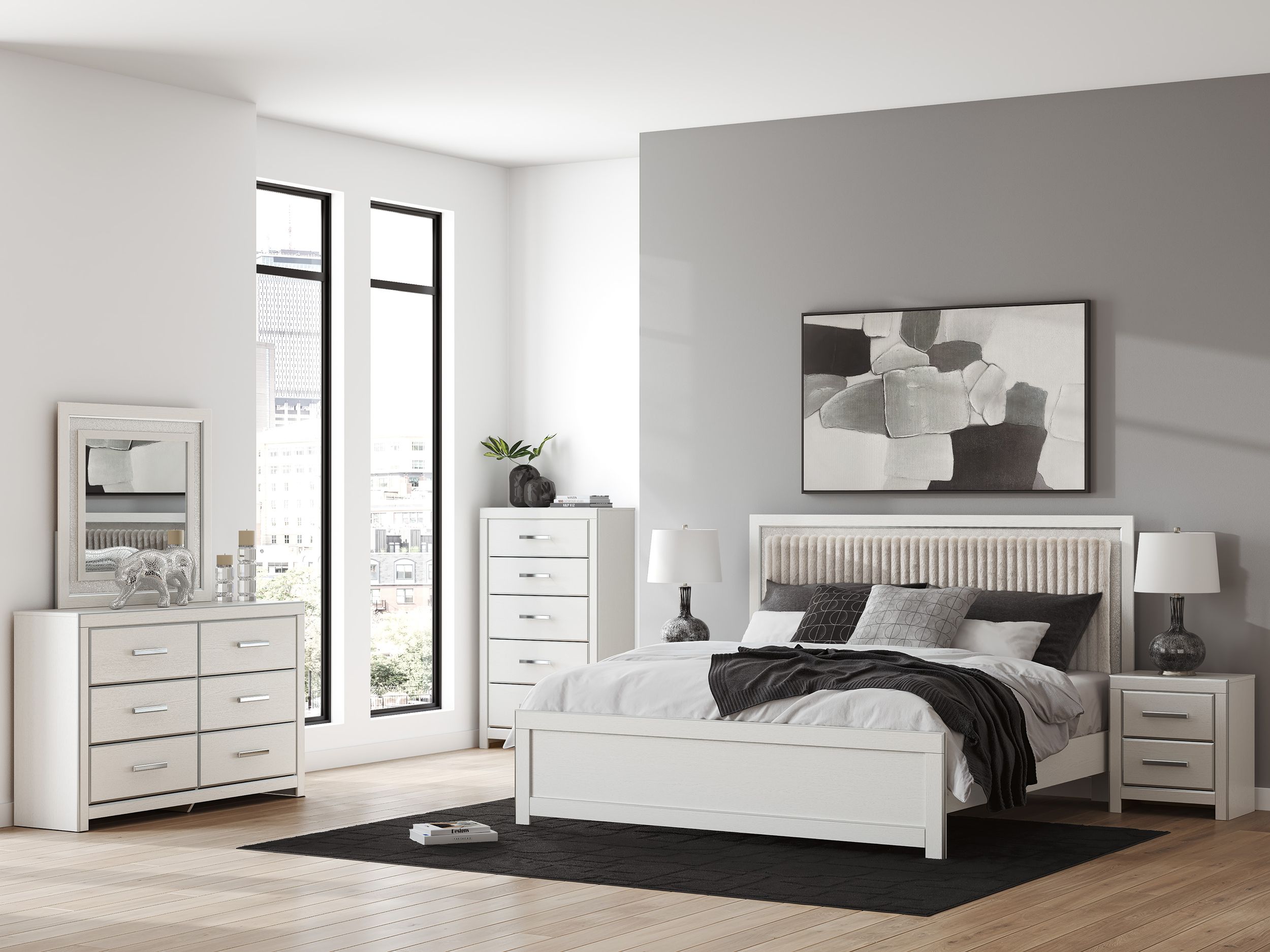 Zuraleus Wood/Polyester Panel Bedroom Set