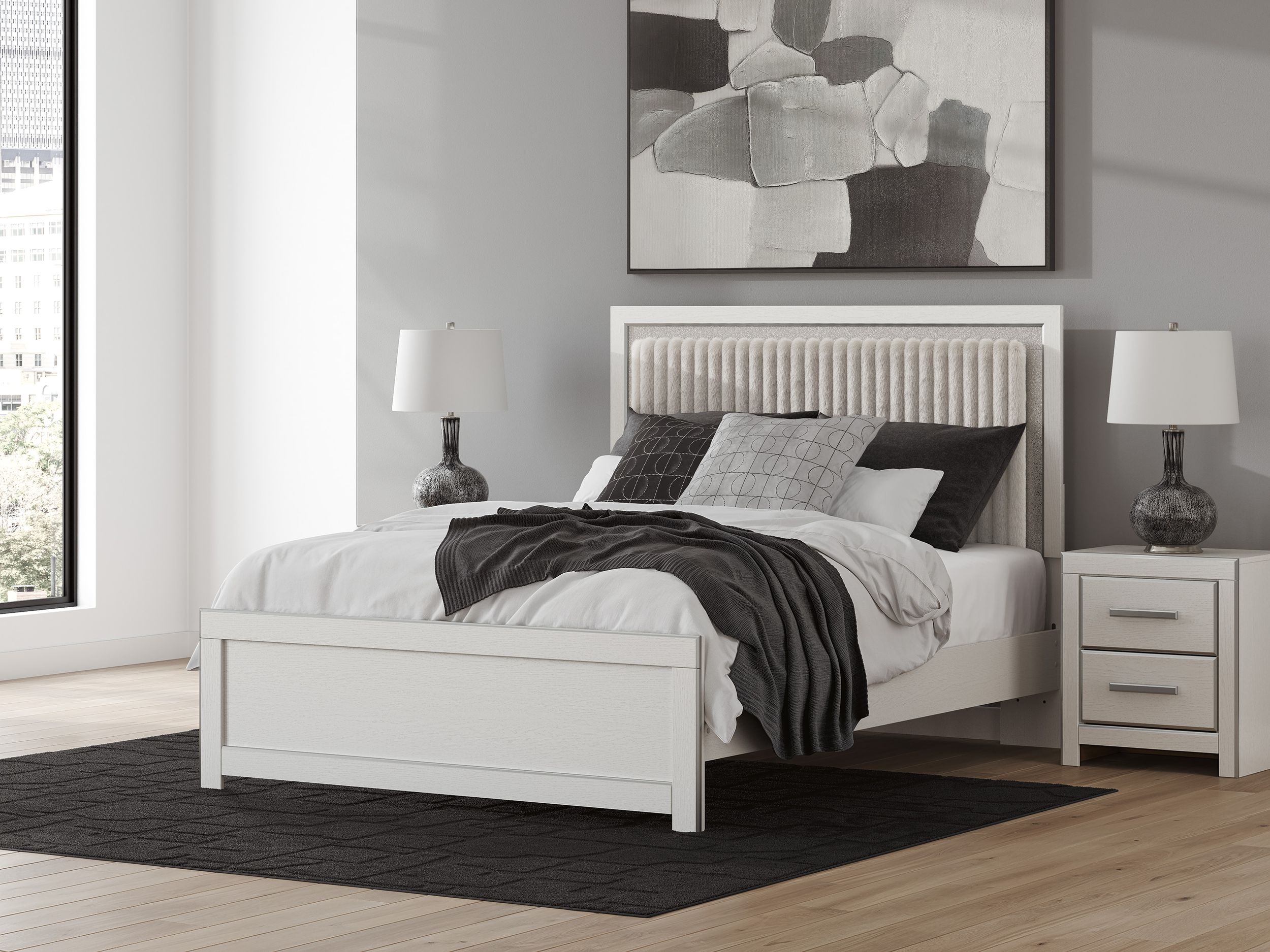 Zuraleus Wood/Polyester Panel Bedroom Set