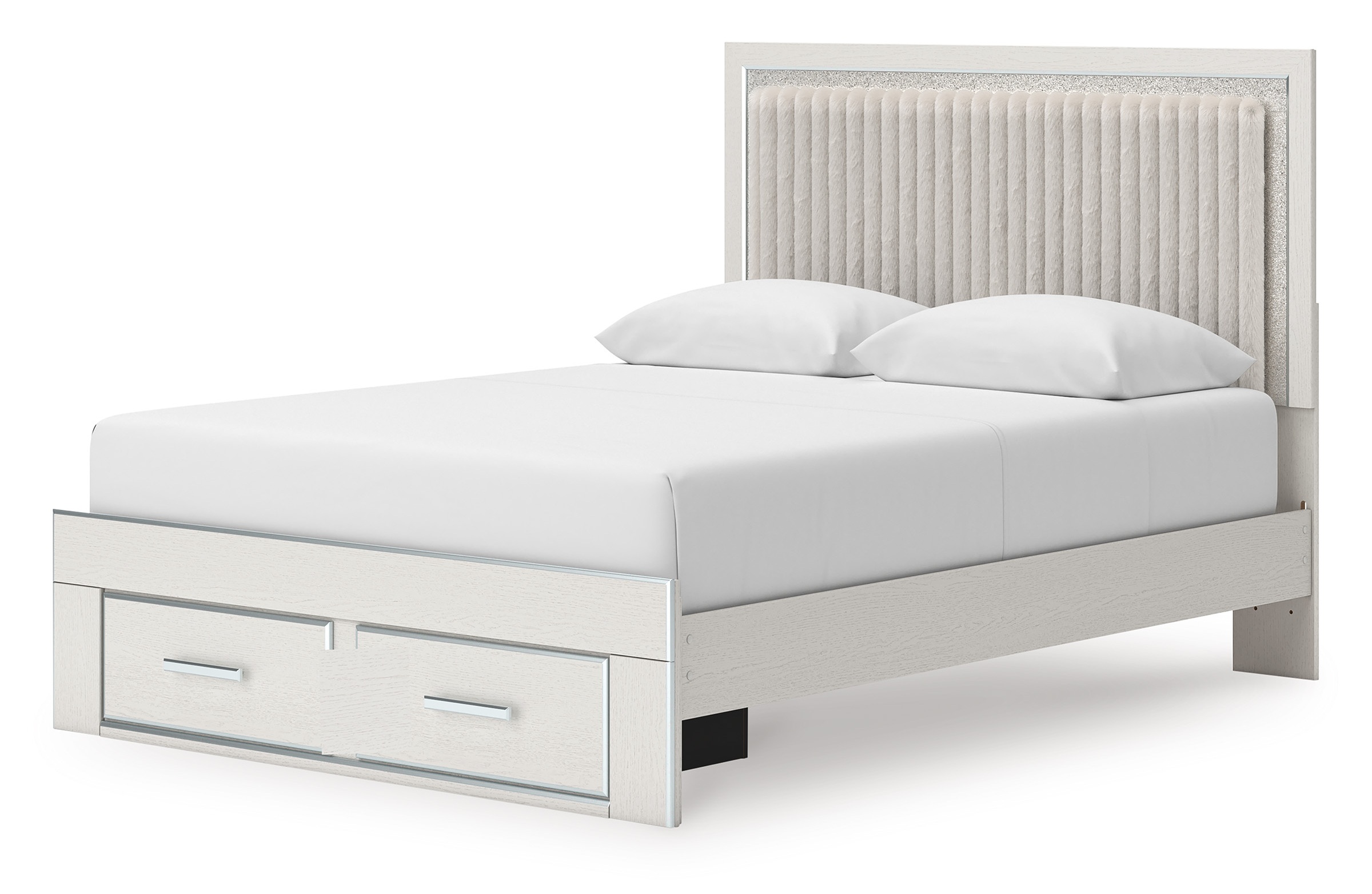 Zuraleus Wood/Polyester Storage Panel Bed, Queen Size