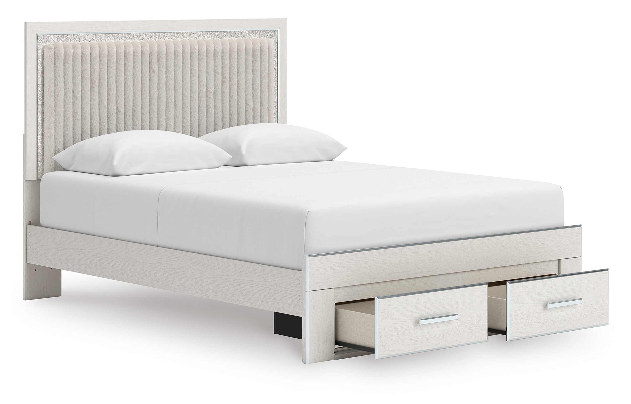 Zuraleus Wood/Polyester Storage Panel Bedroom Set