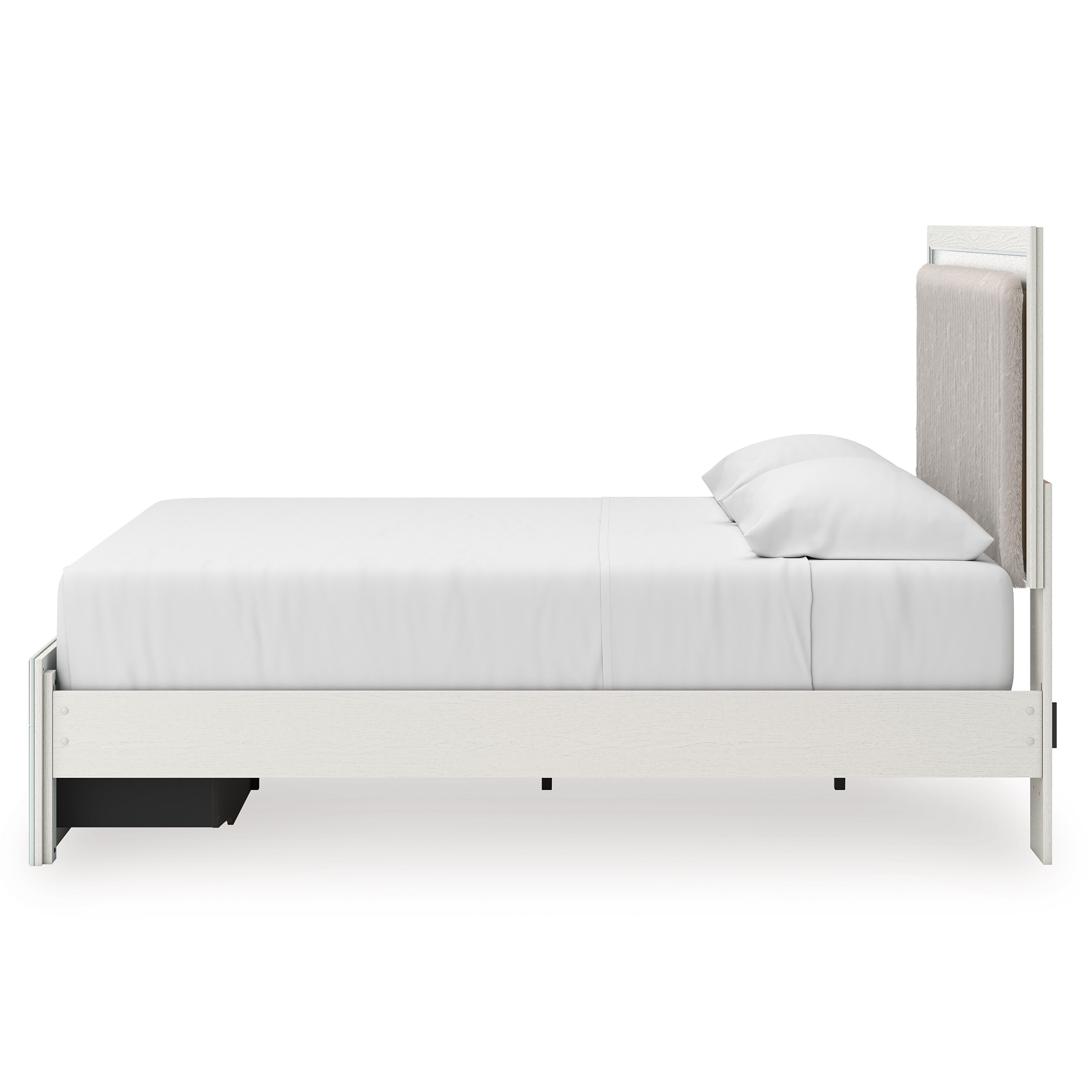 Zuraleus Wood/Polyester Storage Panel Bed, King Size