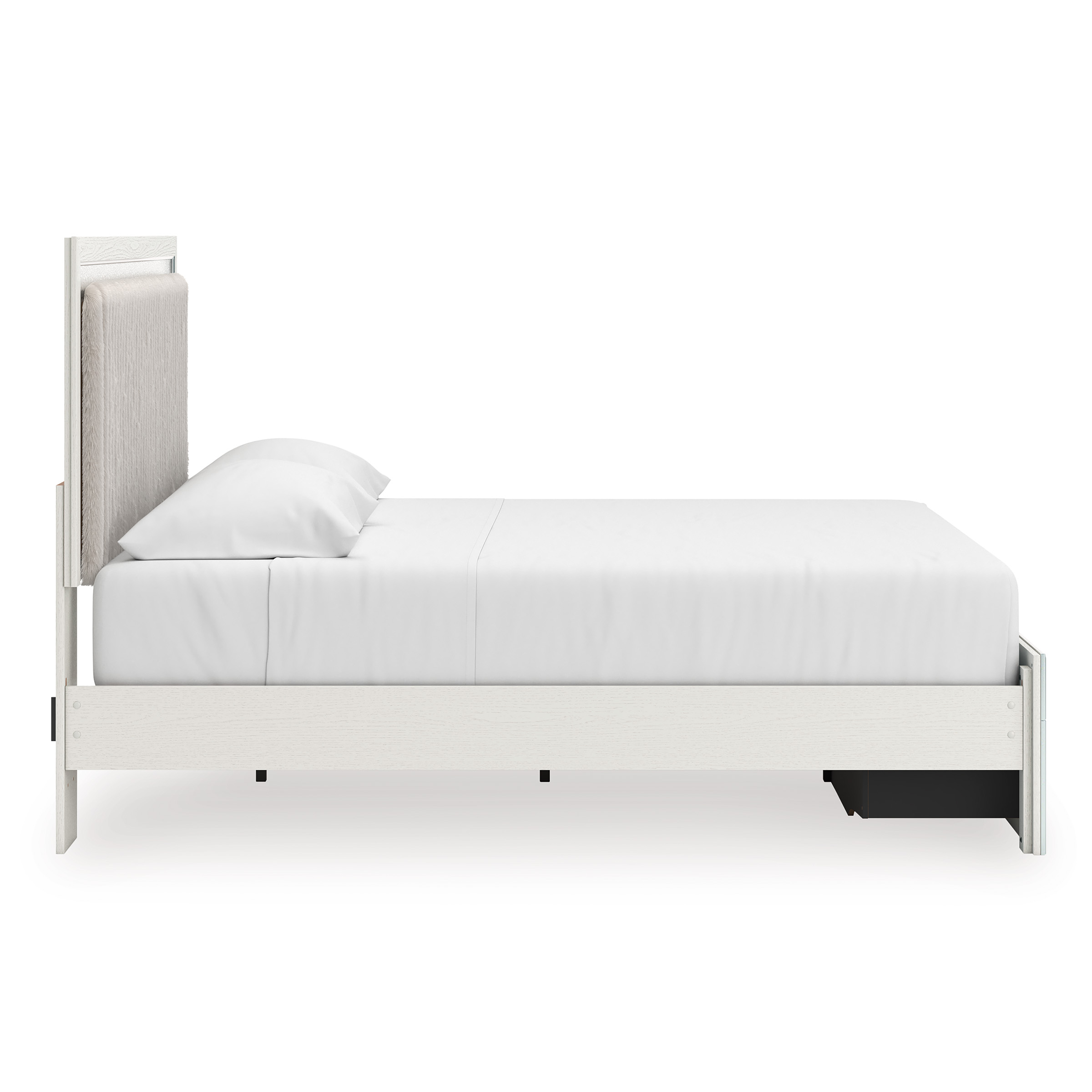Zuraleus Wood/Polyester Storage Panel Bed, King Size