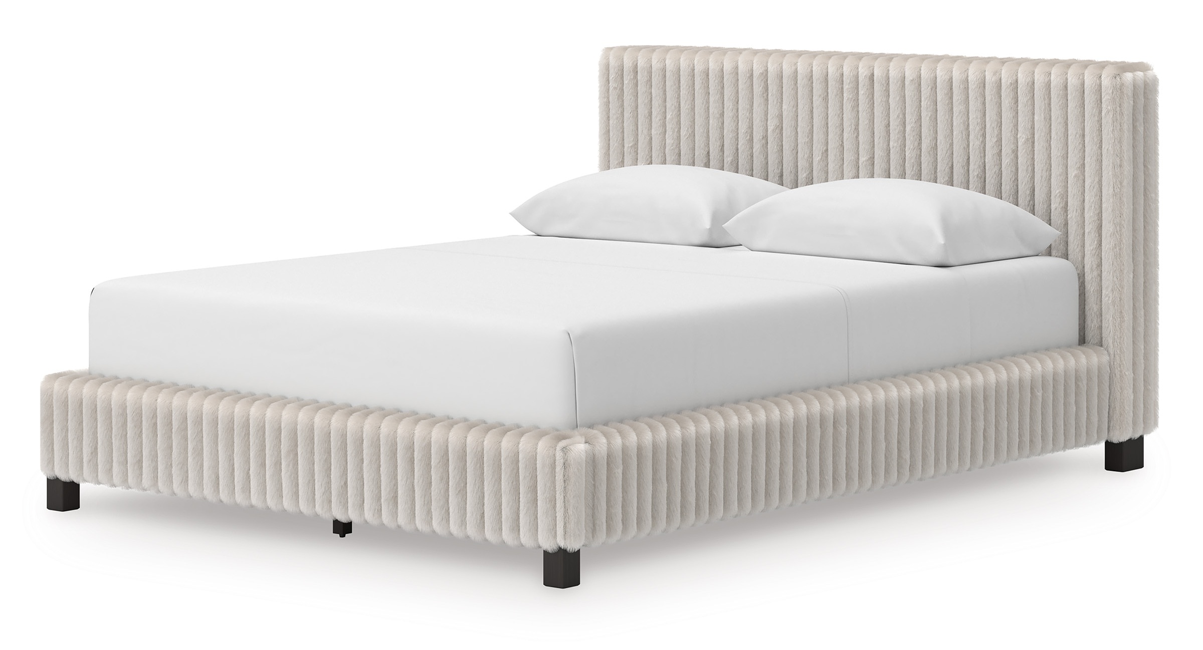 Zuraleus Polyester Upholstered Platform Bedroom Set