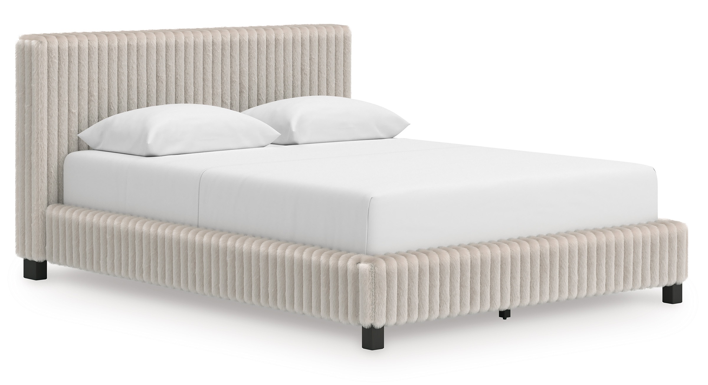 Zuraleus Polyester Upholstered Platform Bedroom Set