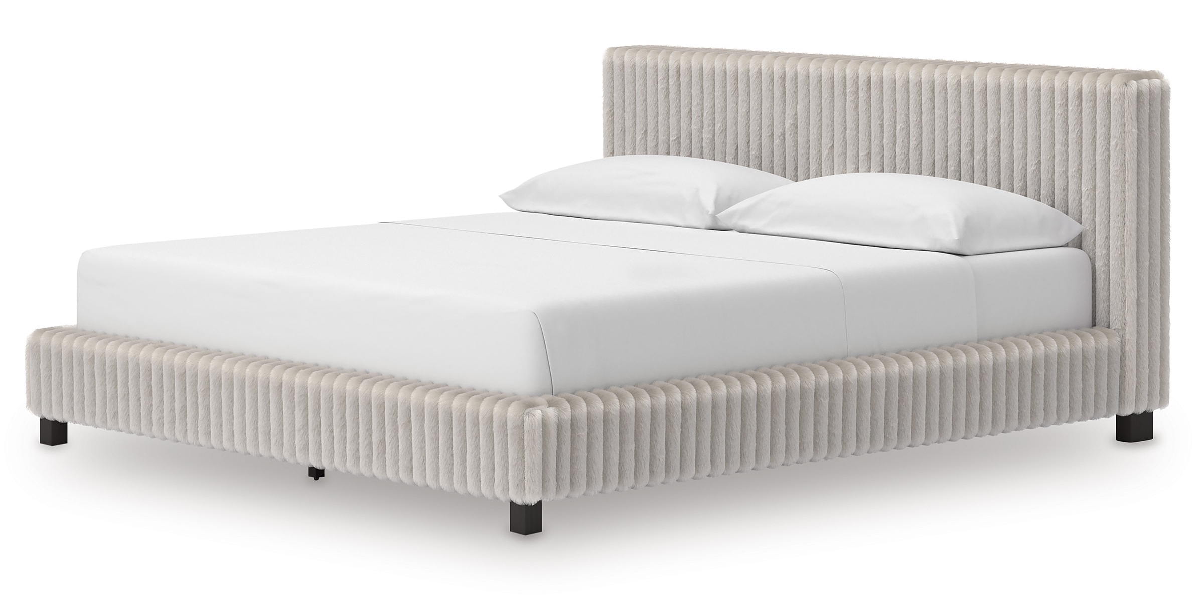 Zuraleus Polyester Upholstered Platform Bed, King Size