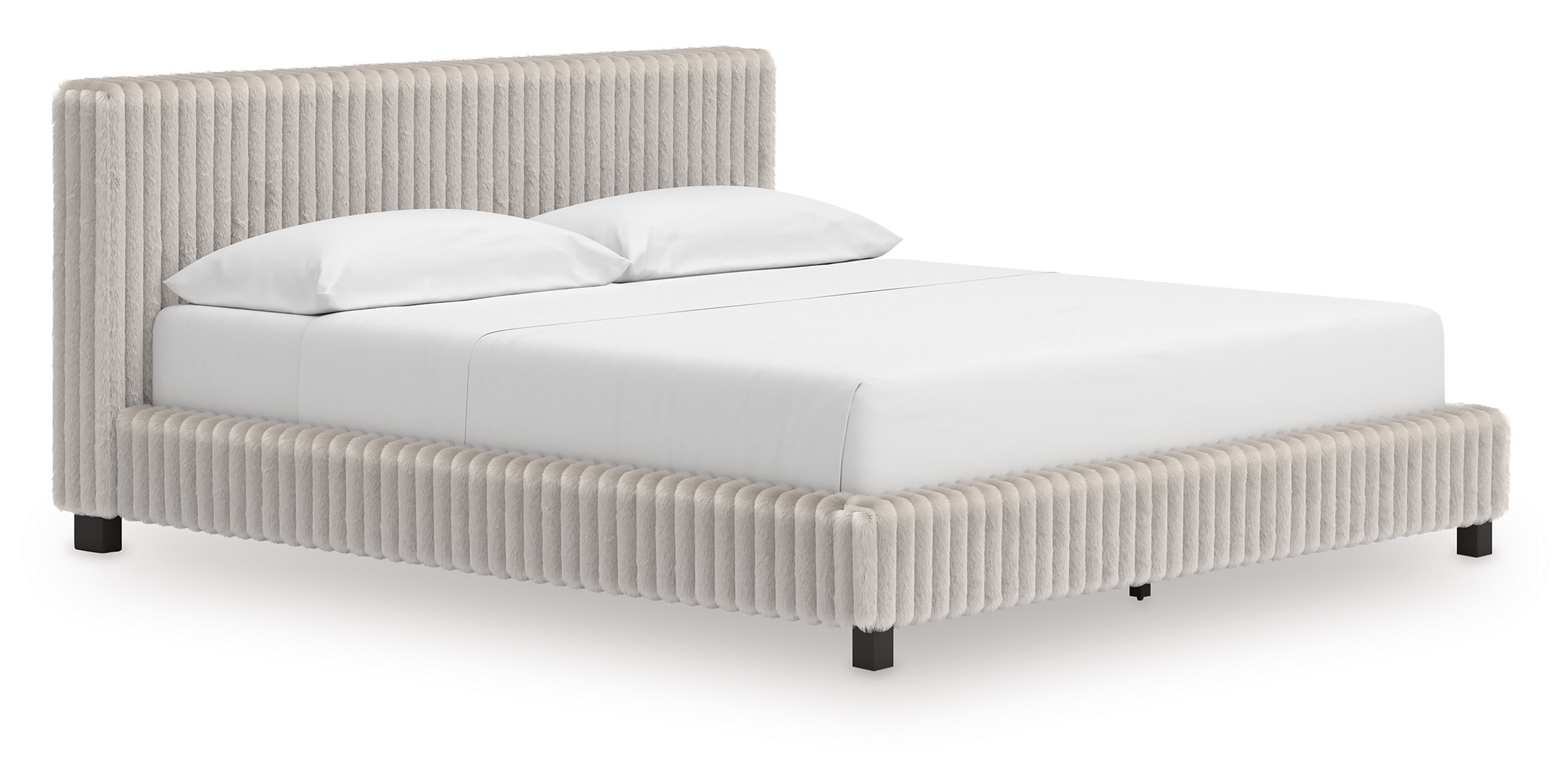 Zuraleus Polyester Upholstered Platform Bed, King Size