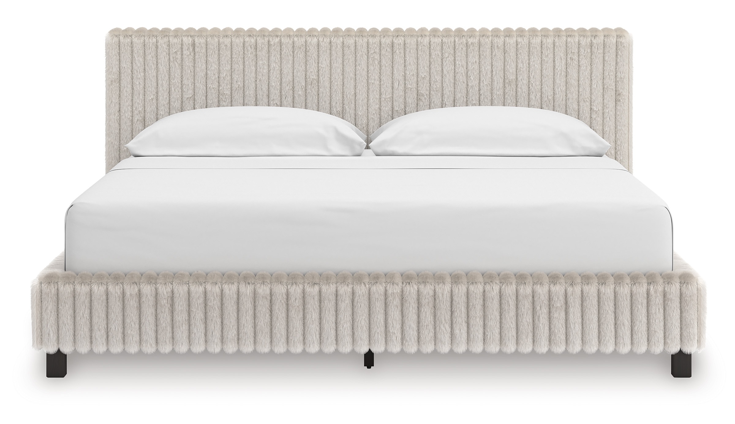 Zuraleus Polyester Upholstered Platform Bed, King Size