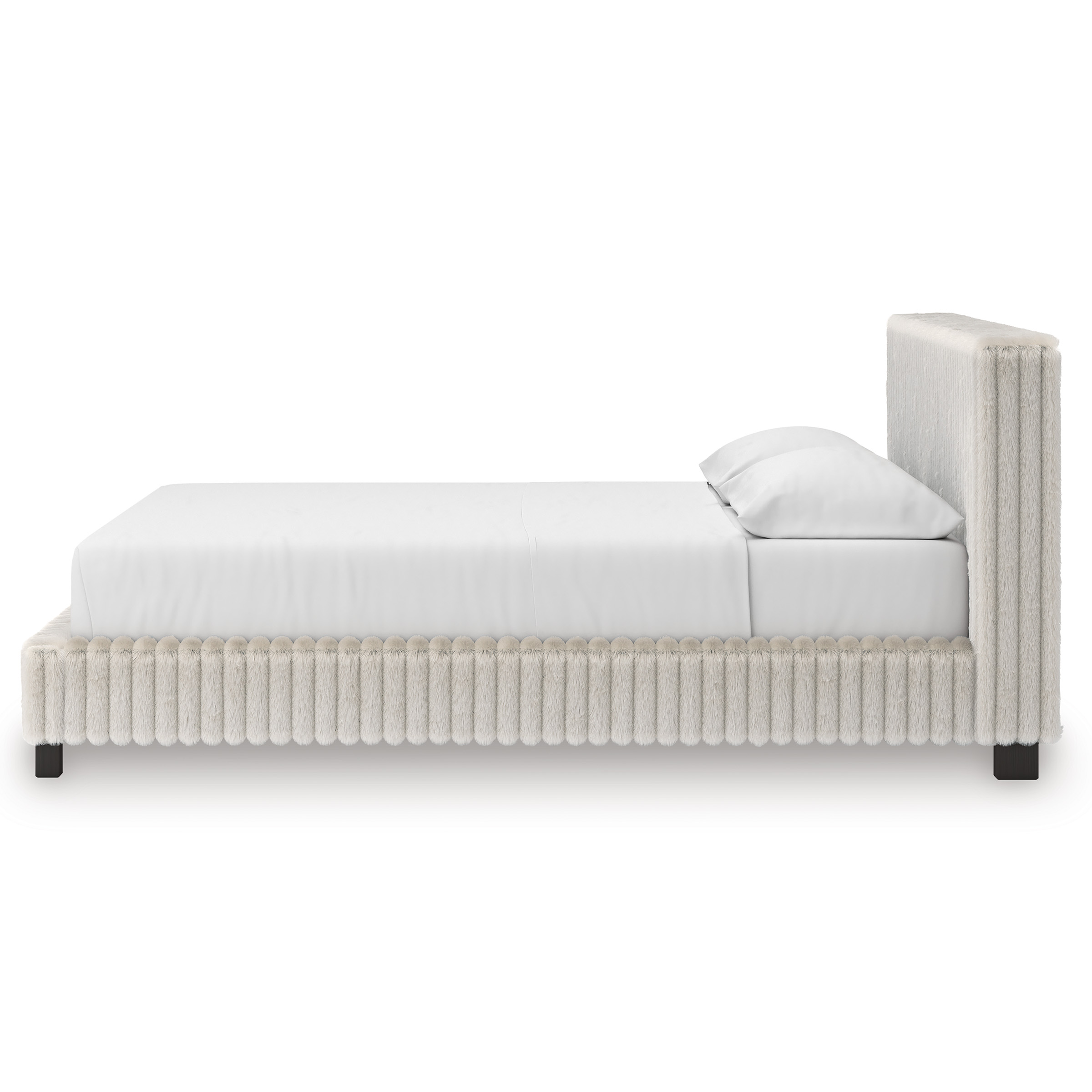 Zuraleus Polyester Upholstered Platform Bed, King Size