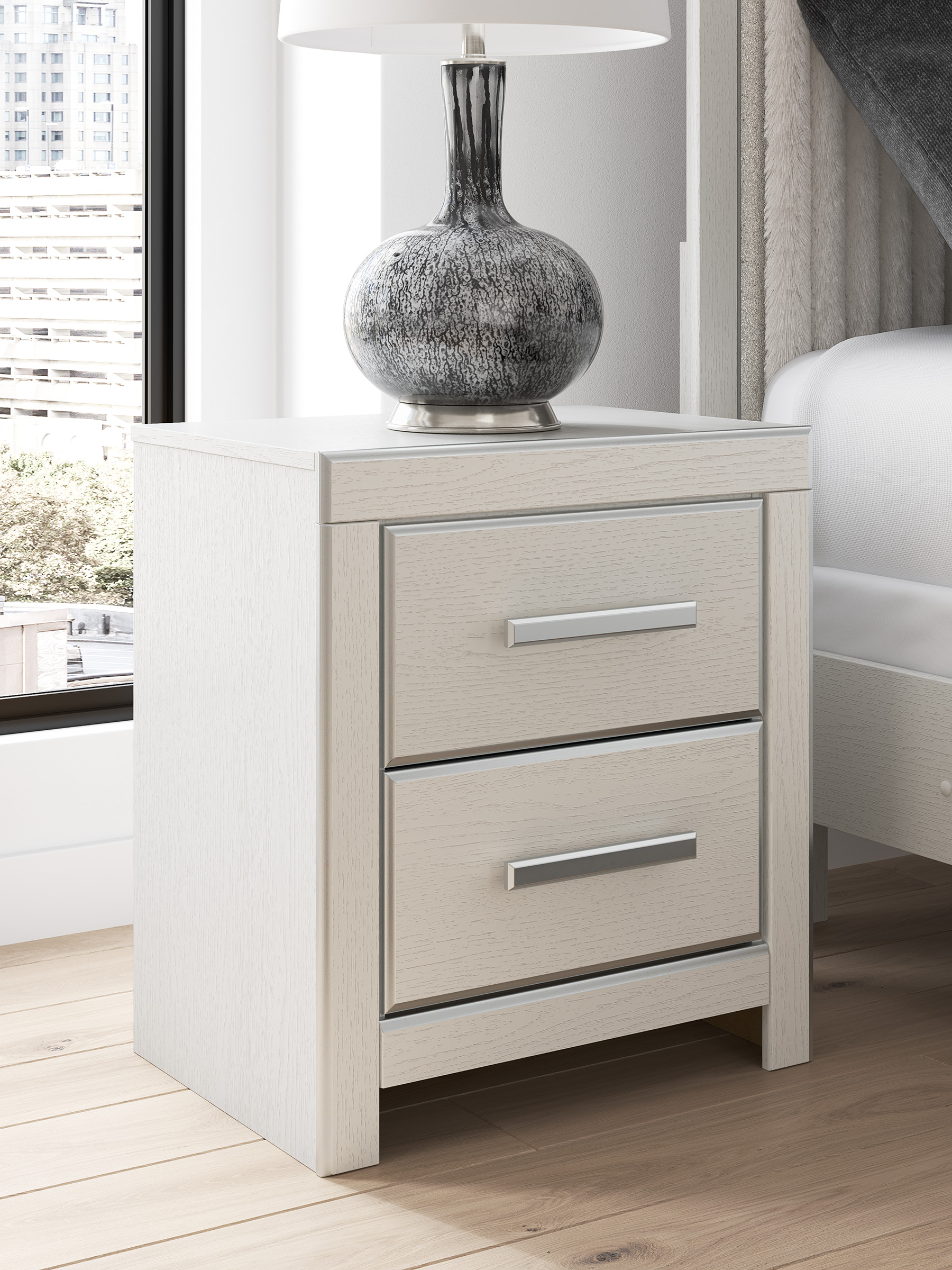 Zuraleus Wood/Polyester Storage Panel Bedroom Set