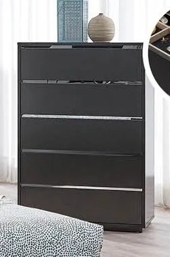 B37 Storage Platform Bedroom Set with LED Light