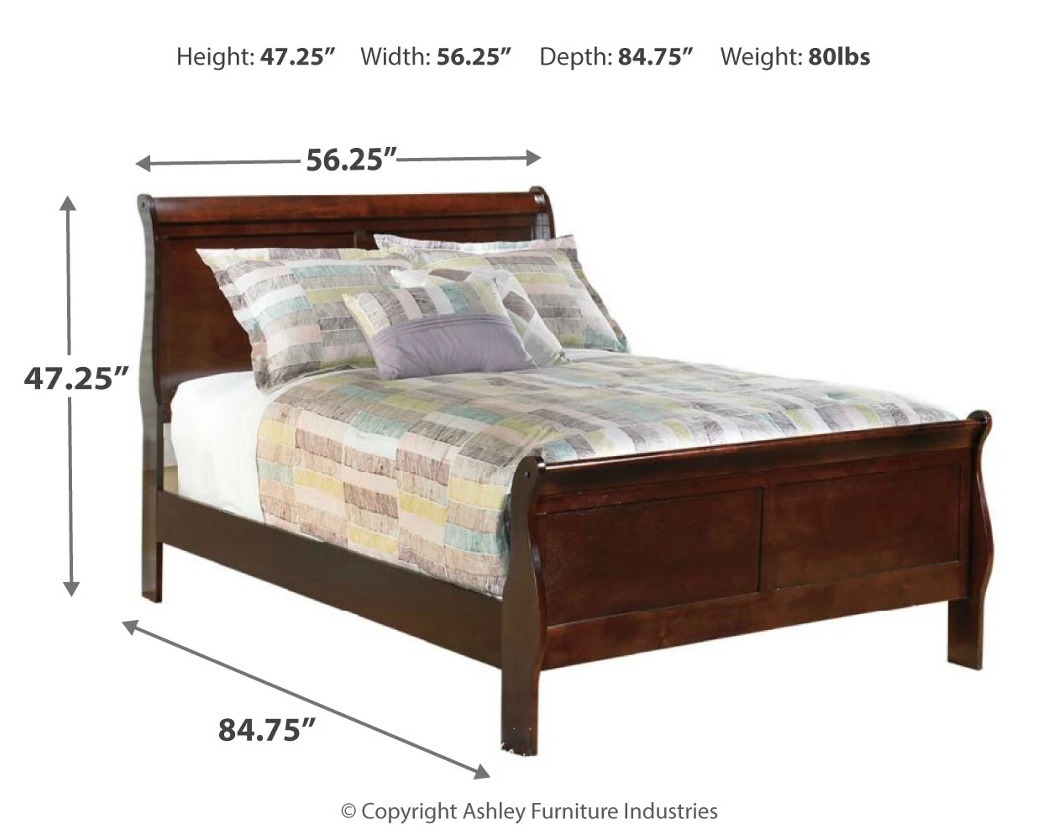 Alisdair Wood Sleigh Bed, Full Size