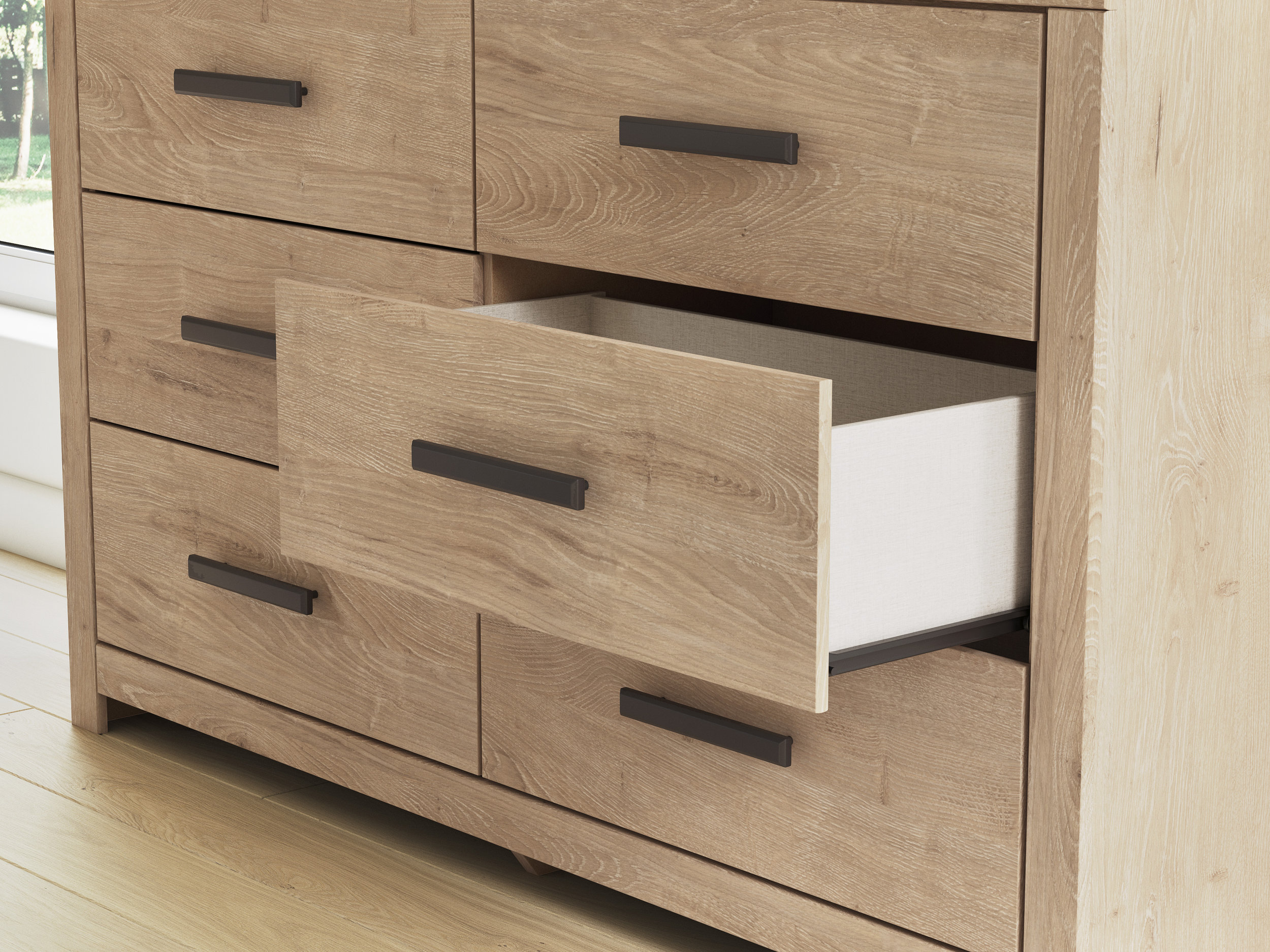 Sanginlane MDF Panel Bedroom Set