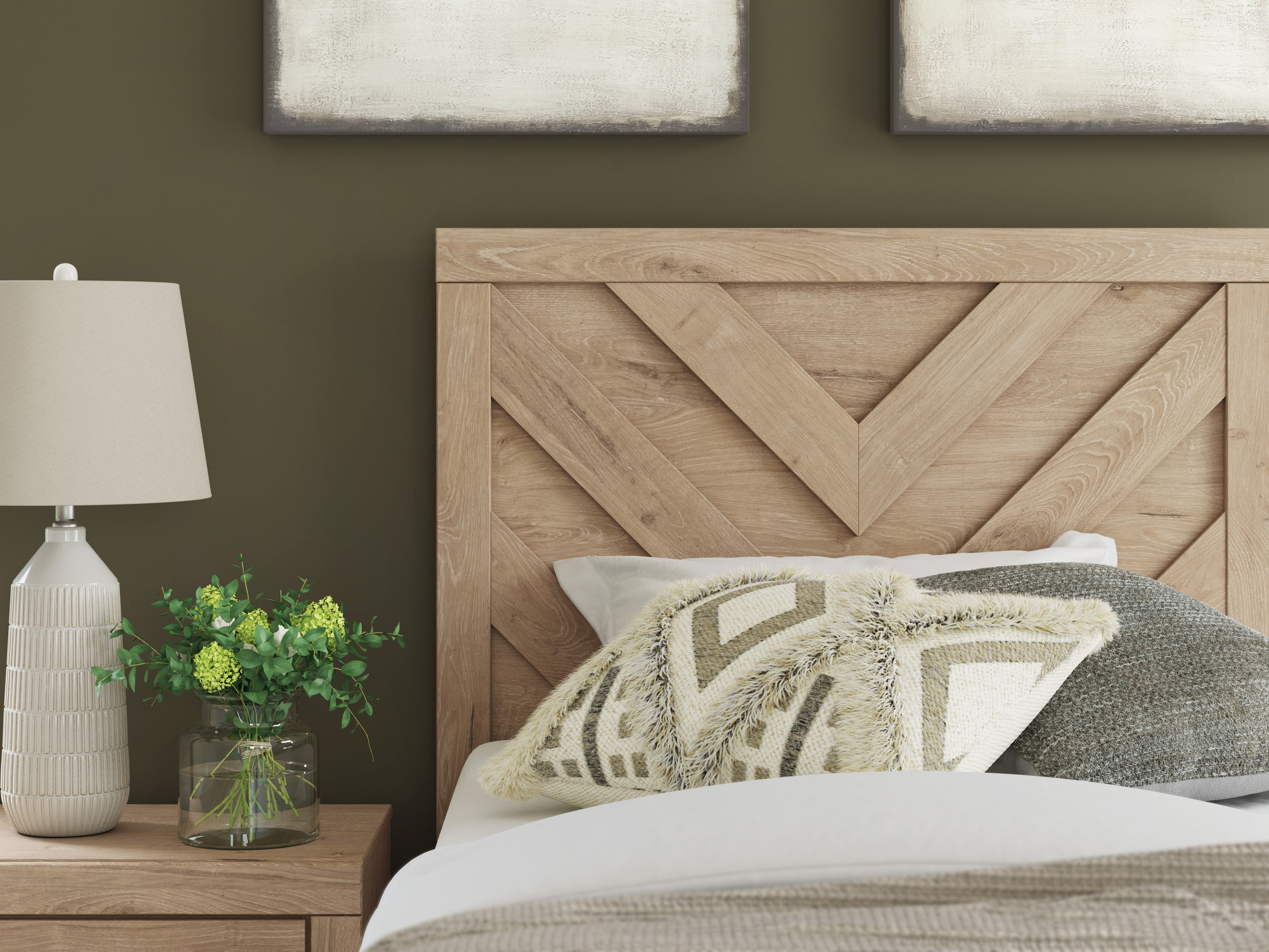 Sanginlane MDF Panel Bedroom Set