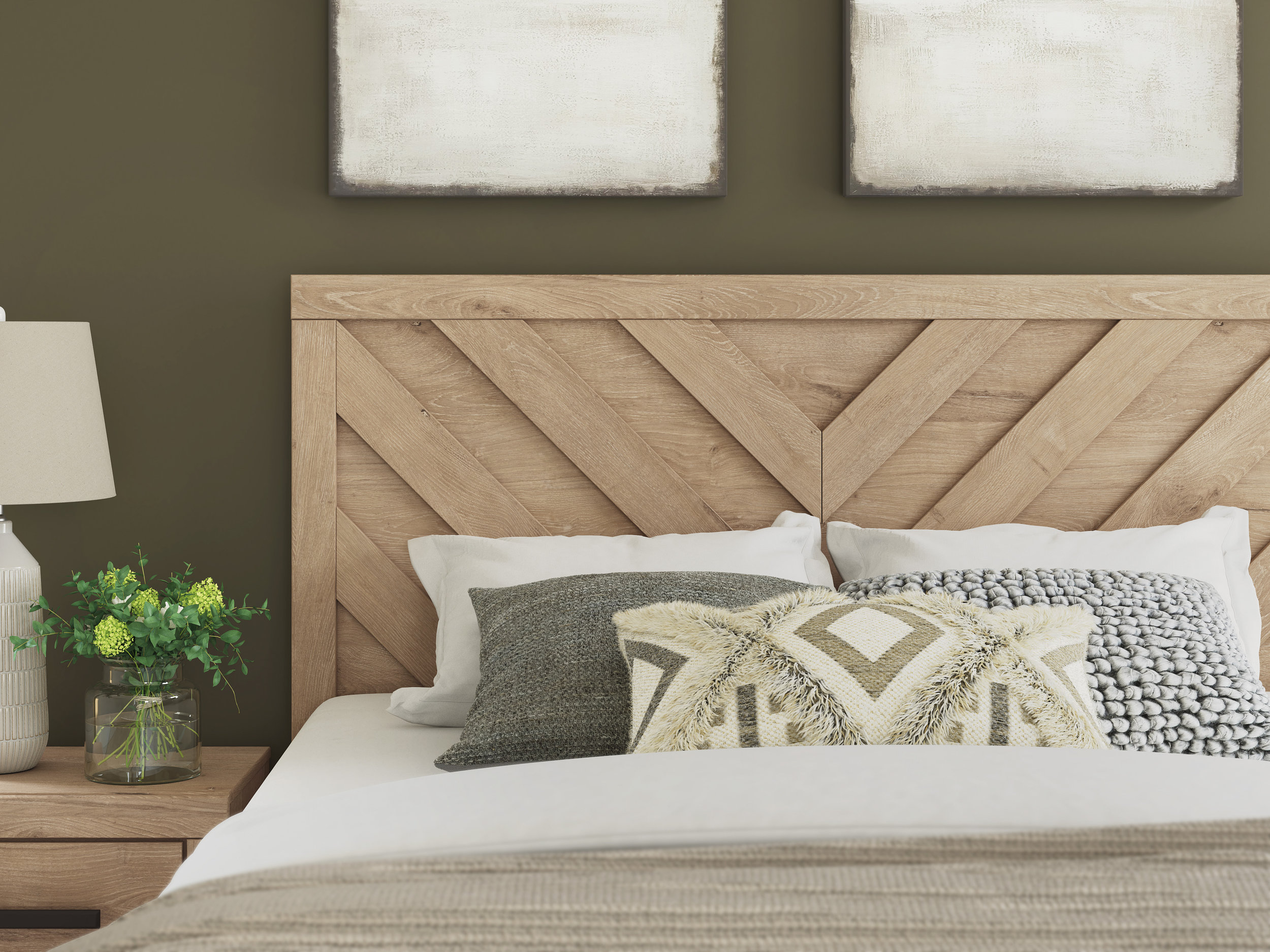 Sanginlane MDF Panel Bedroom Set
