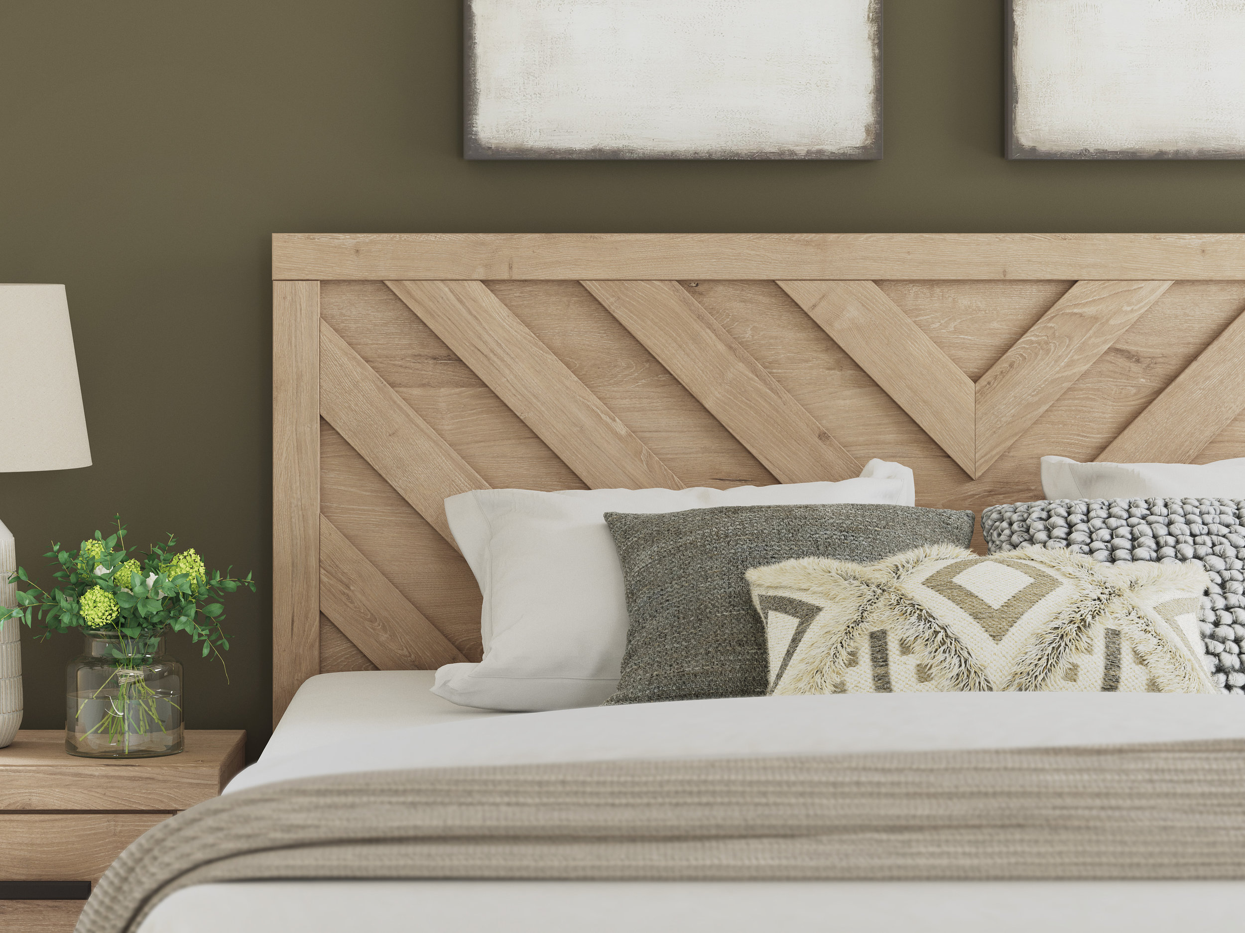 Sanginlane MDF Panel Bedroom Set